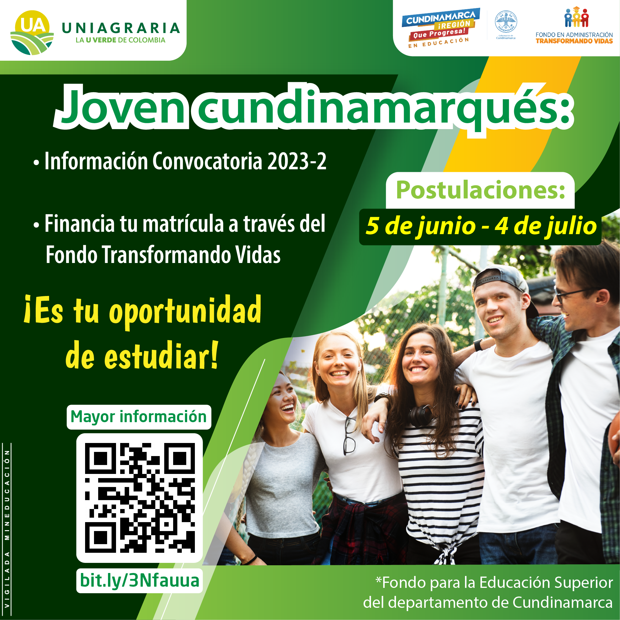 Convocatoria fondo transformando vidas – Financia tu matrícula