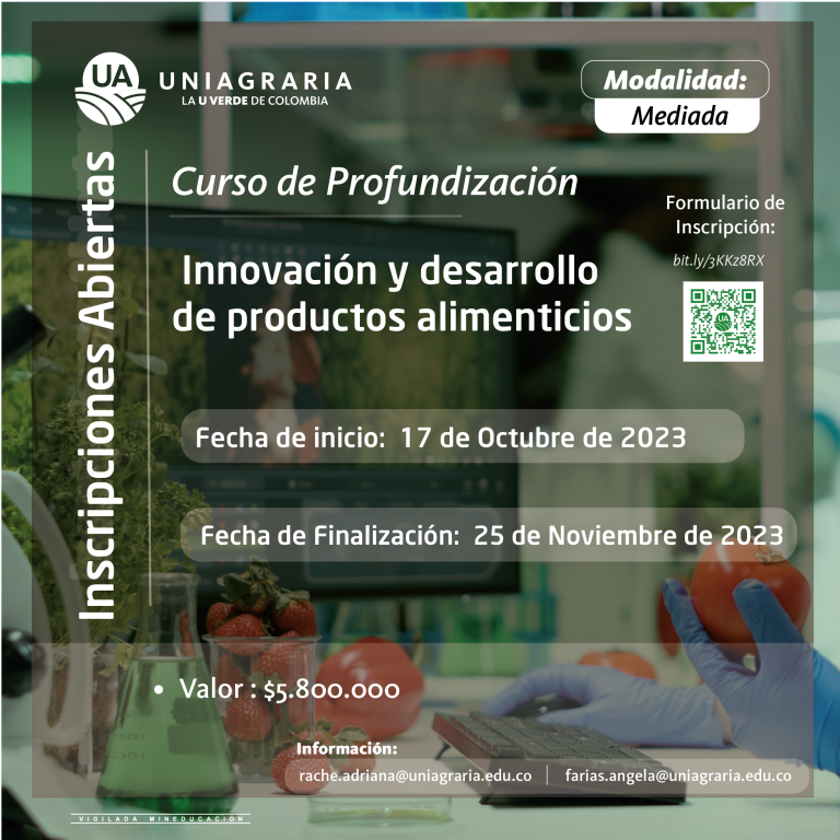 Curso de profundización en Innovación y desarrollo de productos alimenticios