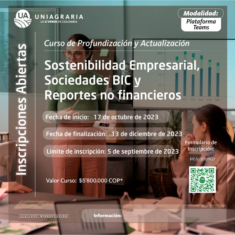 Curso de Profundización y Actualización en Sostenibilidad Empresarial, Sociedades BIC y Reportes no financieros