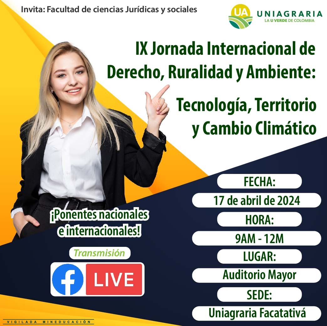 IX Jornada Internacional de Derecho, Ruralidad y Ambiente: Tecnología, Territorio y Cambio Climático