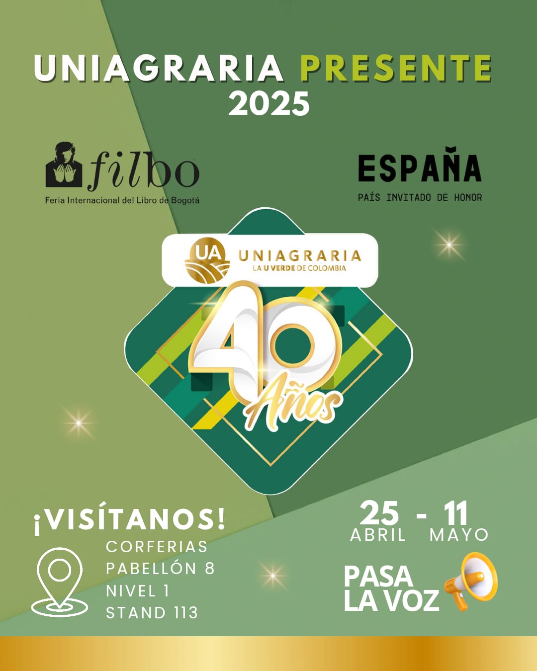 Uniagraria presente en la FIlbo 2025