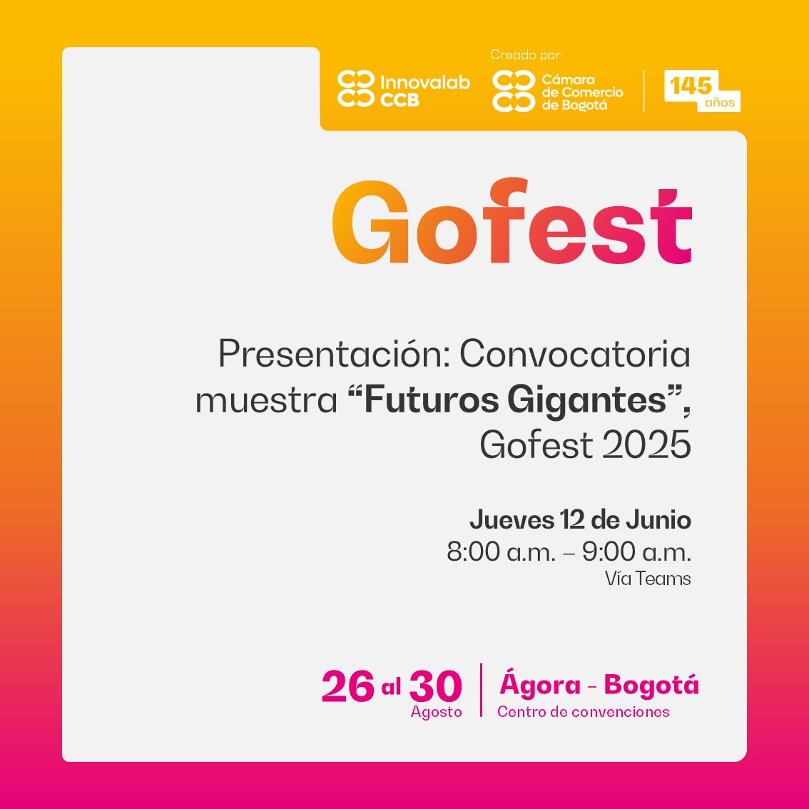 Gofest convocatoria Futuros Gigantes 2025