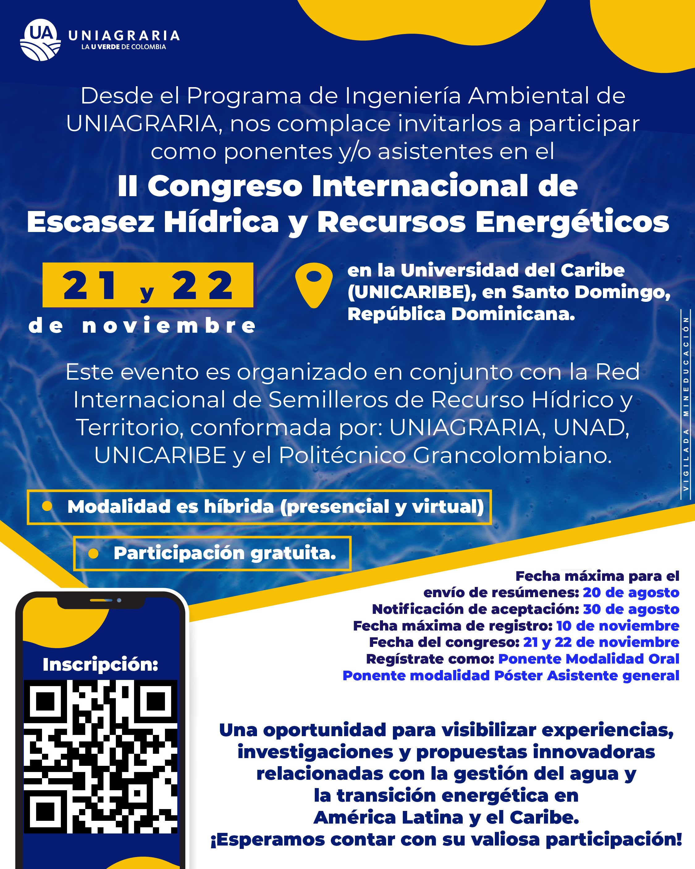 II Congreso Internacional de la escasez hídrica y recursos energéticos