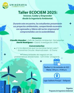 Taller ECOCIEM 2025 – Innovar, cuidar y emprender desde la Ingeniería Ambiental