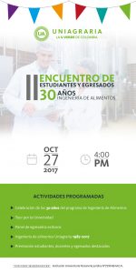 Celebración de los 30 Años de Ingeniería de alimentos
