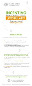 Incentivo movilidad estudiantil – ¡Postúlate!