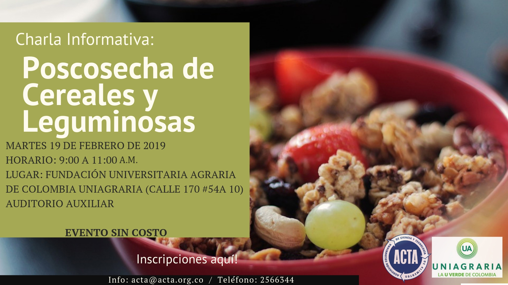 Poscosecha de Cereales y Leguminosas