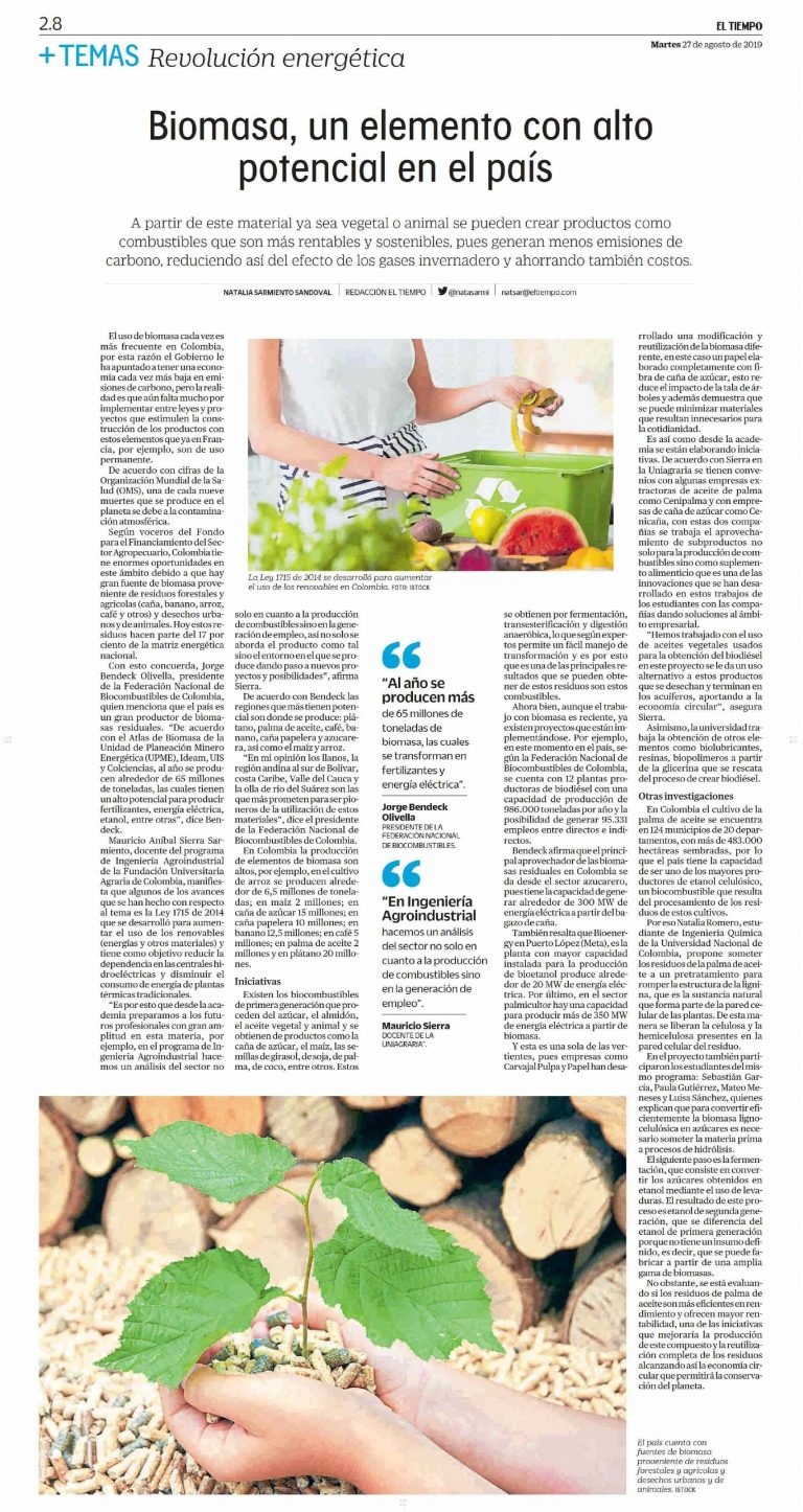 Biomasa, un elemento con alto potencial en el país. #UAenmedios