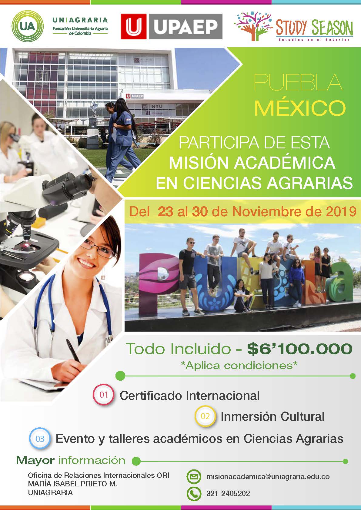 Misión académica para Ingenierías – Puebla Mexico