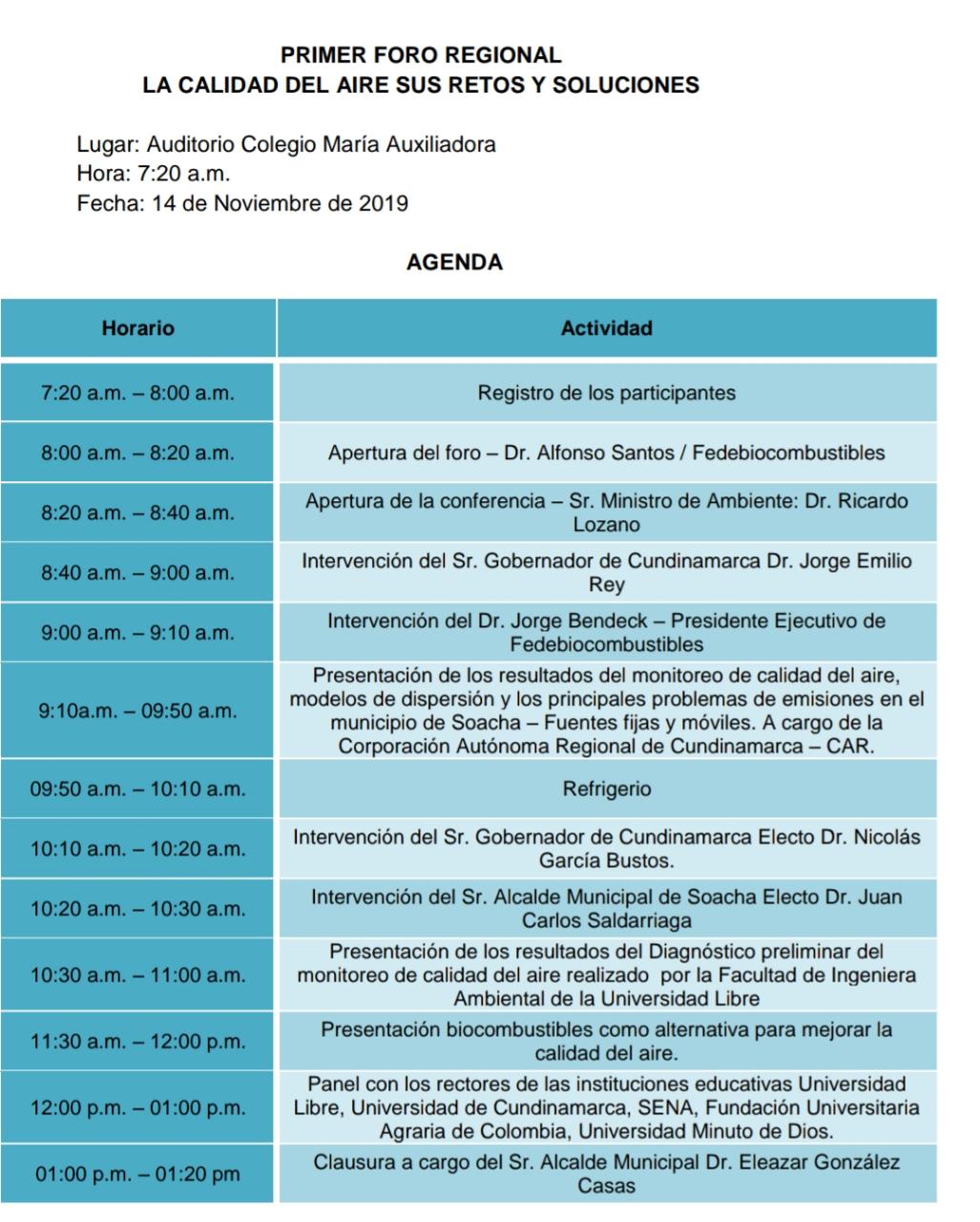 Primer foro regional y municipal sobre la calidad del aire: Sus retos y soluciones