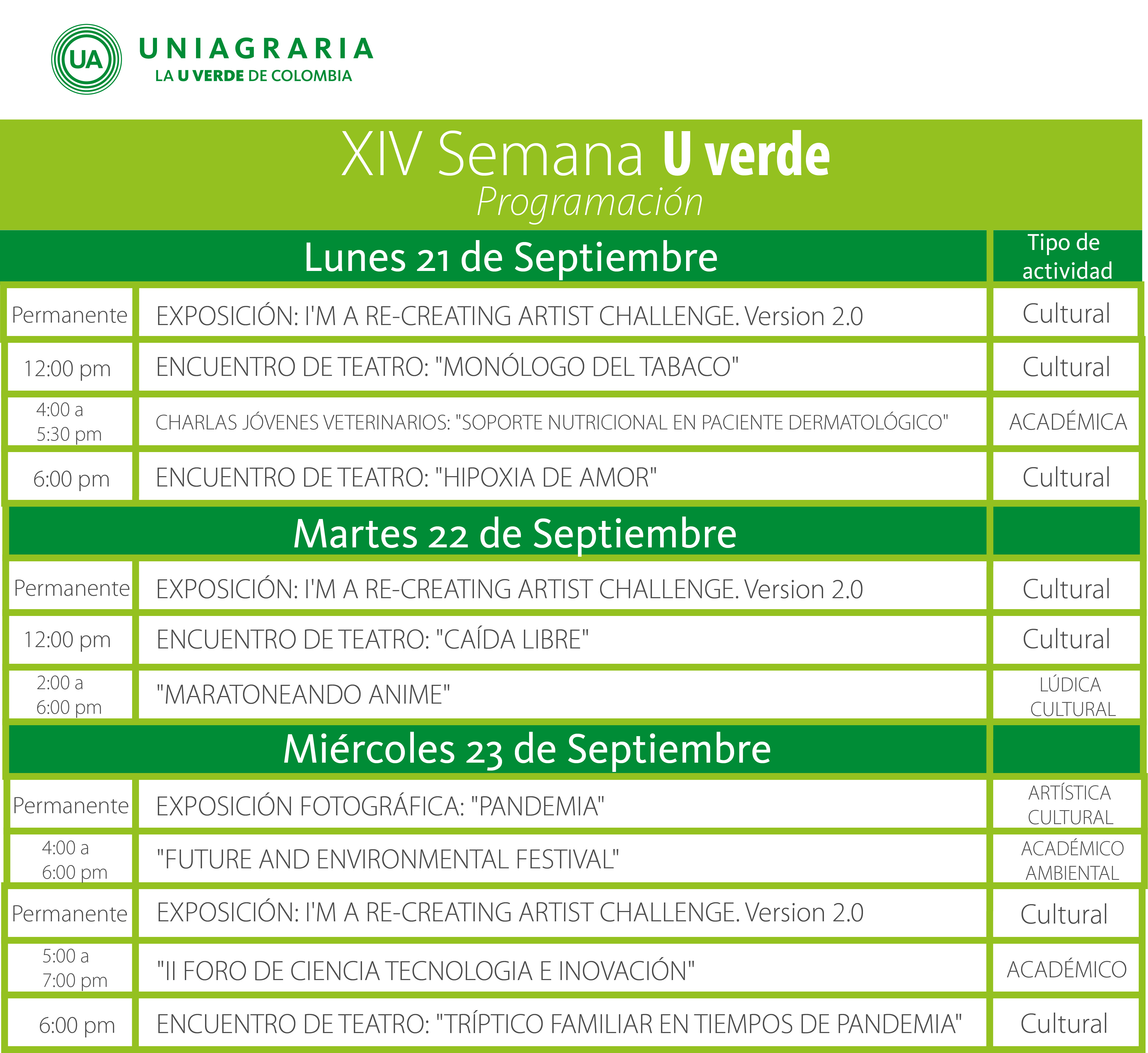 XIV Semana U verde