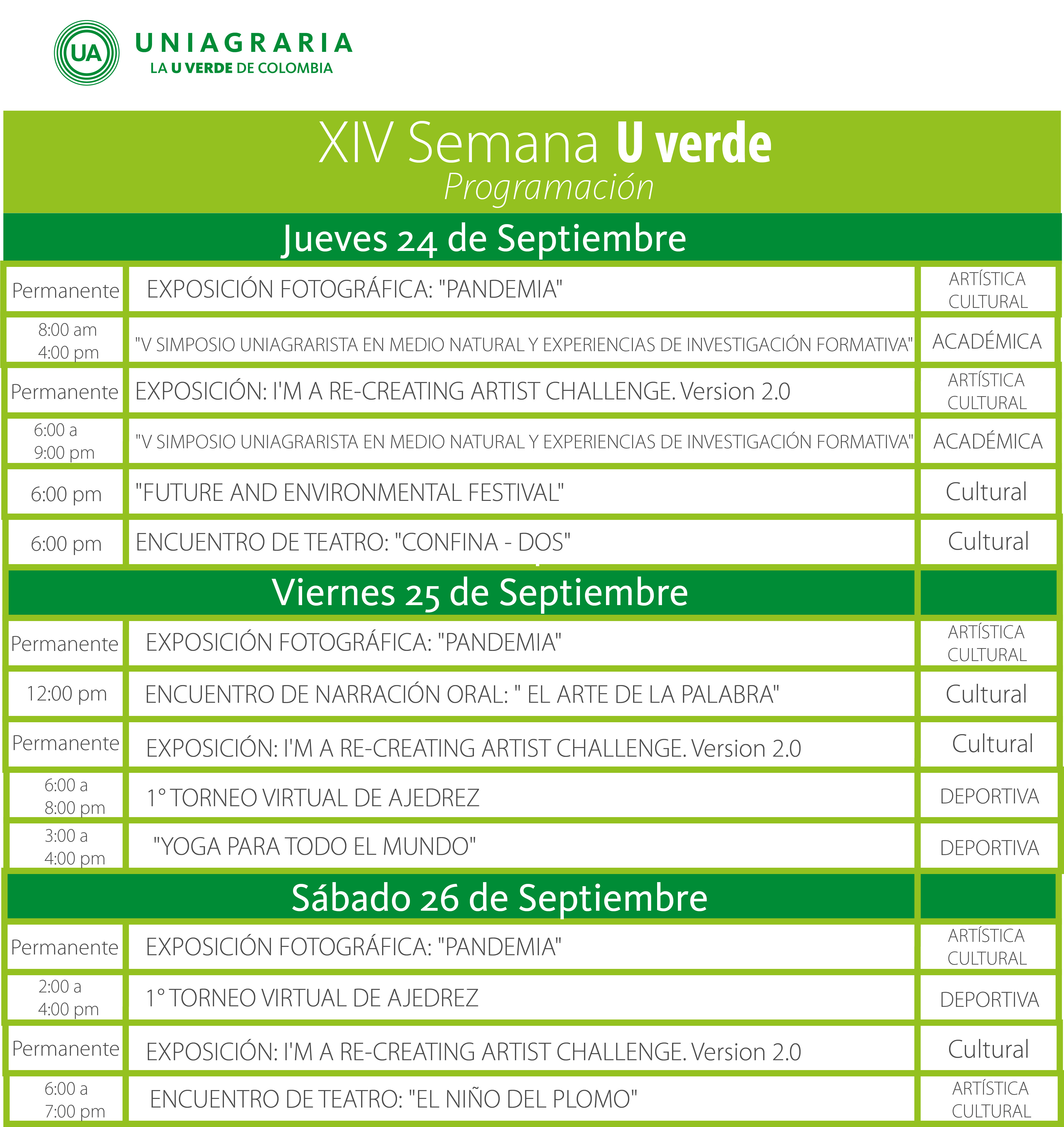 XIV Semana U verde