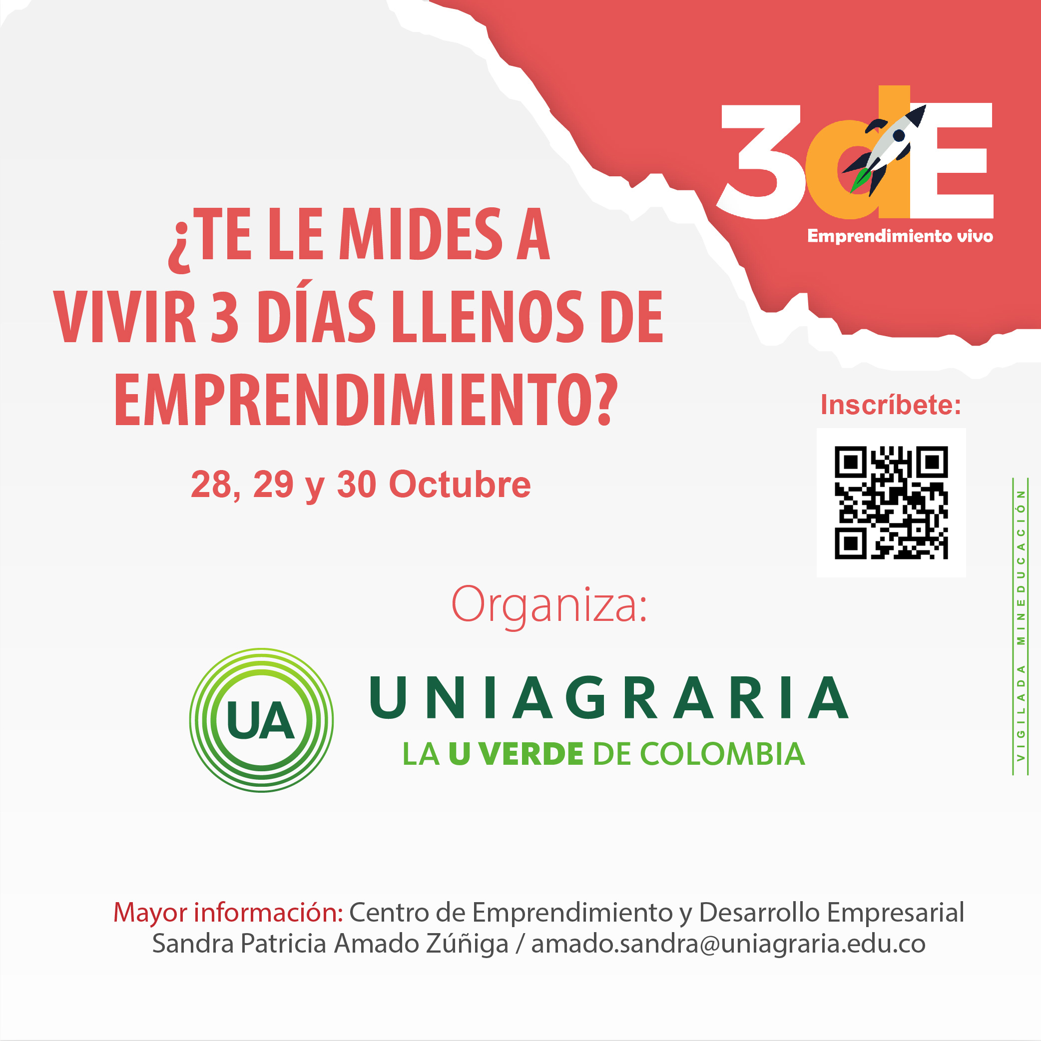 ¿Te le mides a vivir 3 días llenos de emprendimiento?