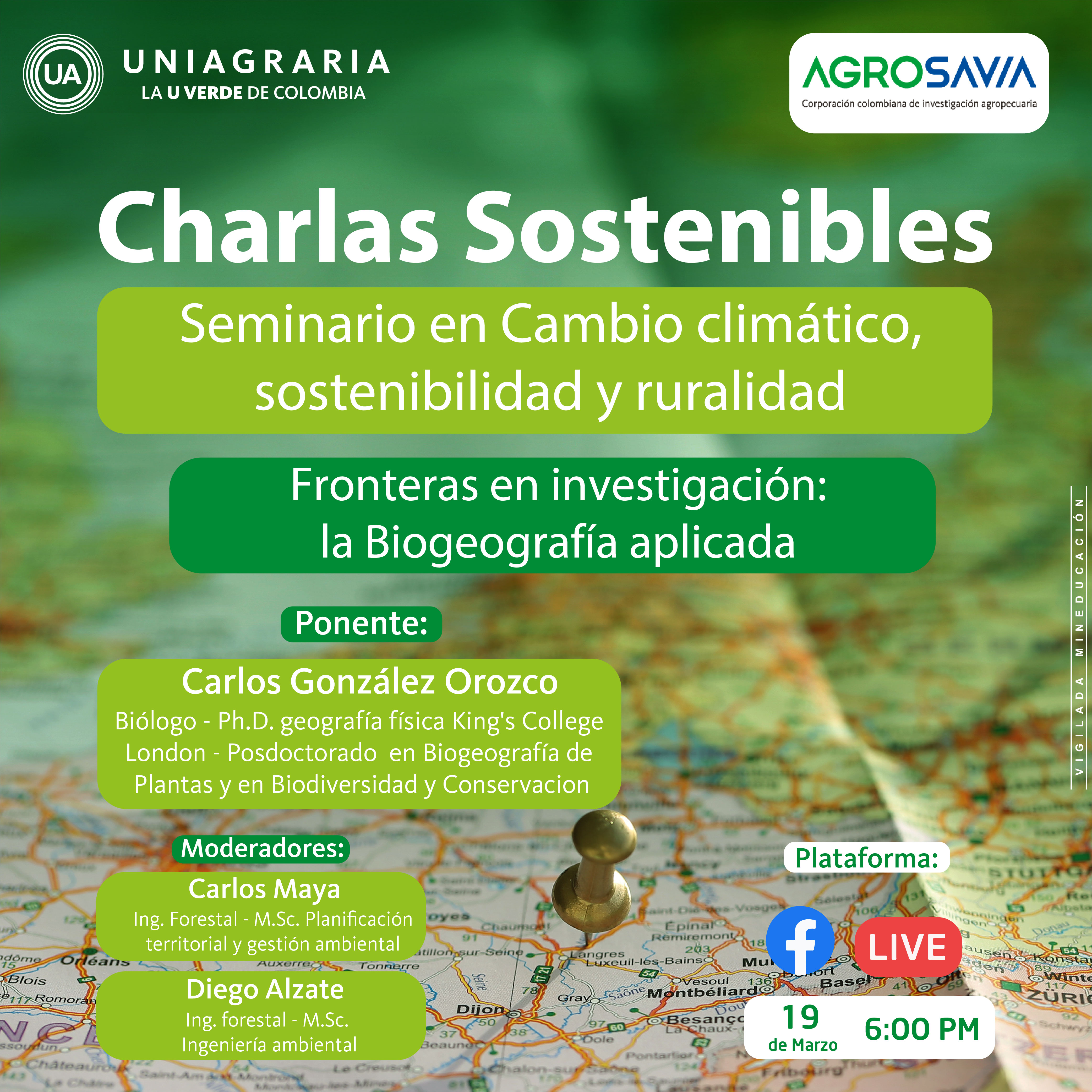 Charlas Sostenibles: Fronteras en investigación – la Biogeografía aplicada