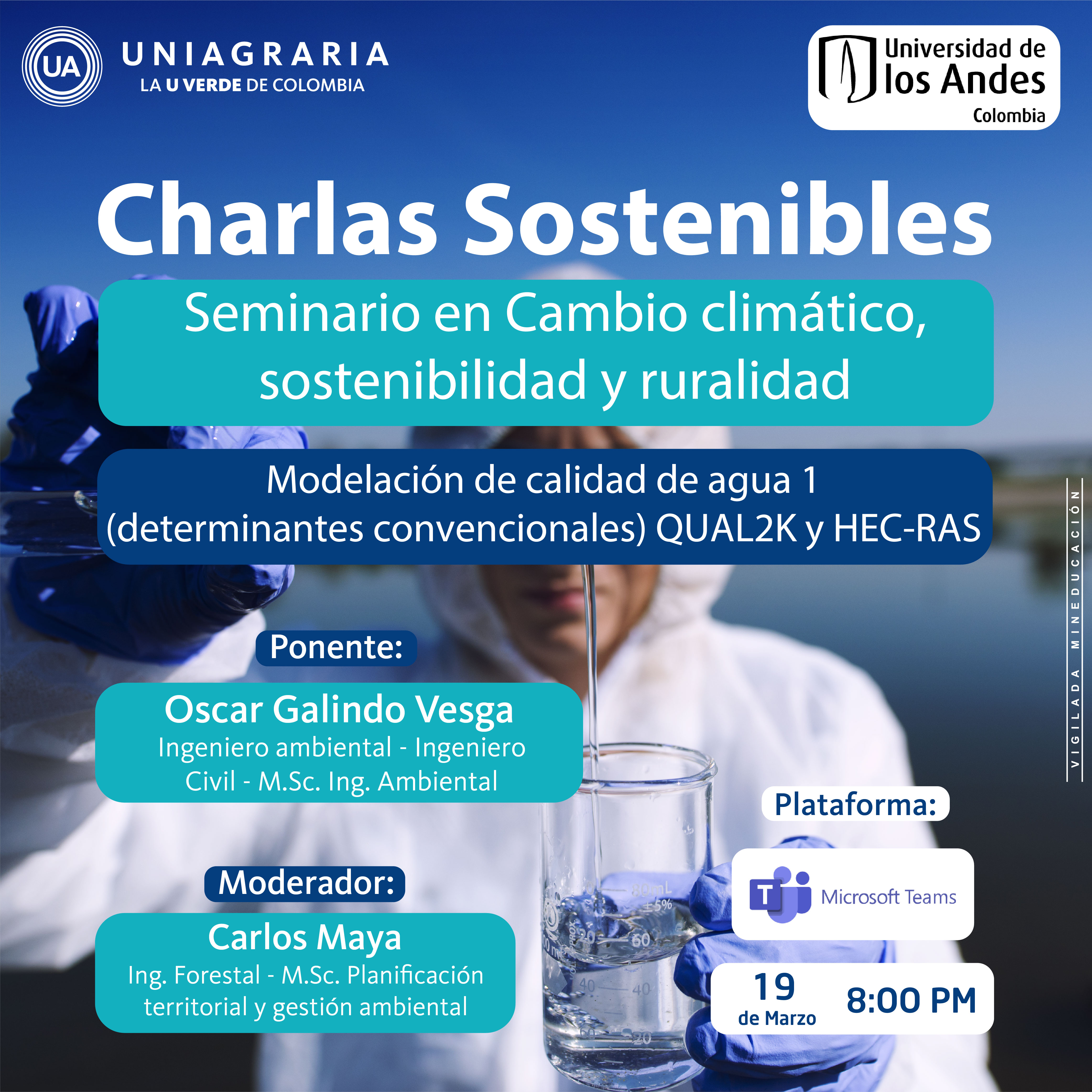 Charlas Sostenibles: Modelación de calidad de agua 1 (determinantes convencionales)