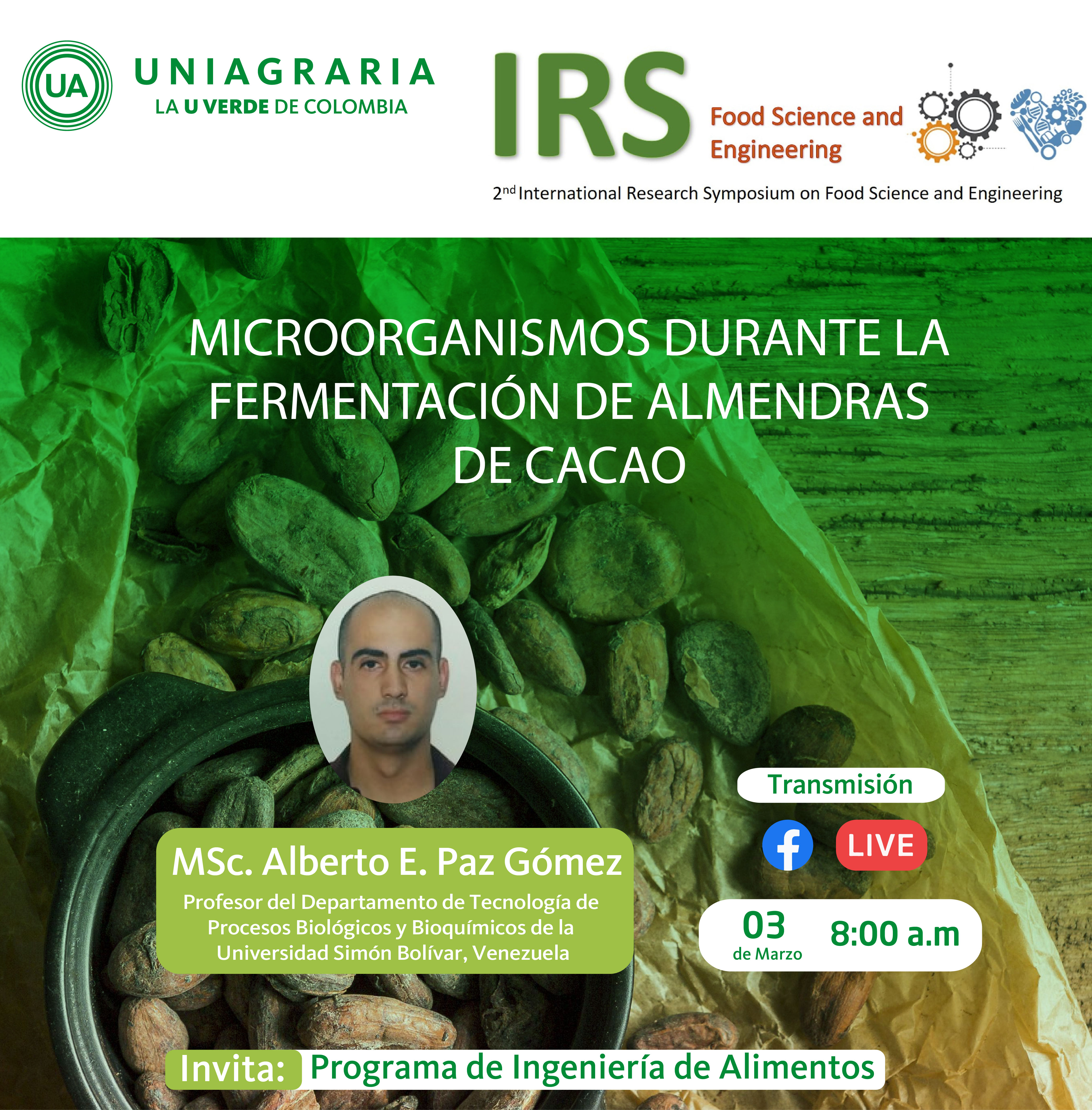 Microorganismos durante la fermentación de almendras de cacao