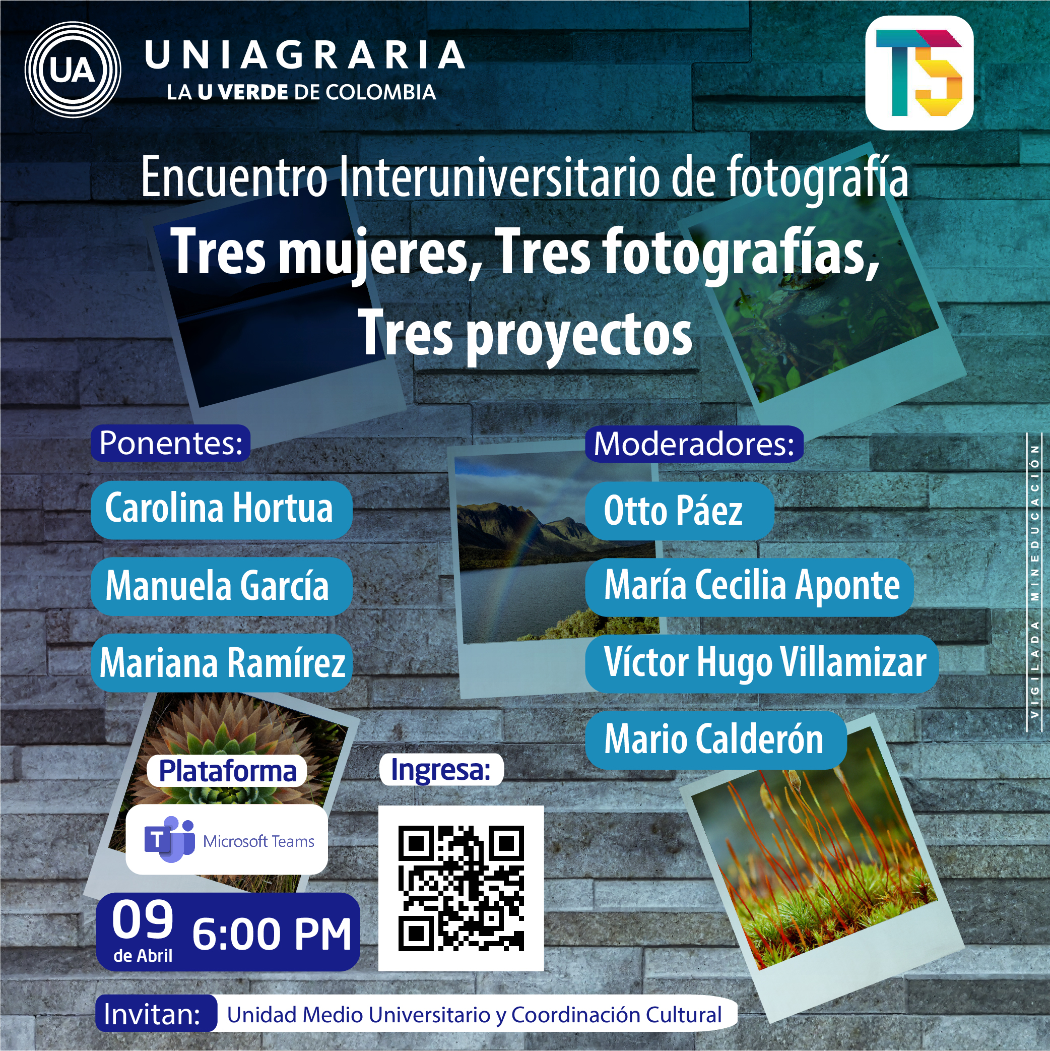 Encuentro Interuniversitario de fotografía: Tres mujeres, Tres fotografías, Tres proyectos