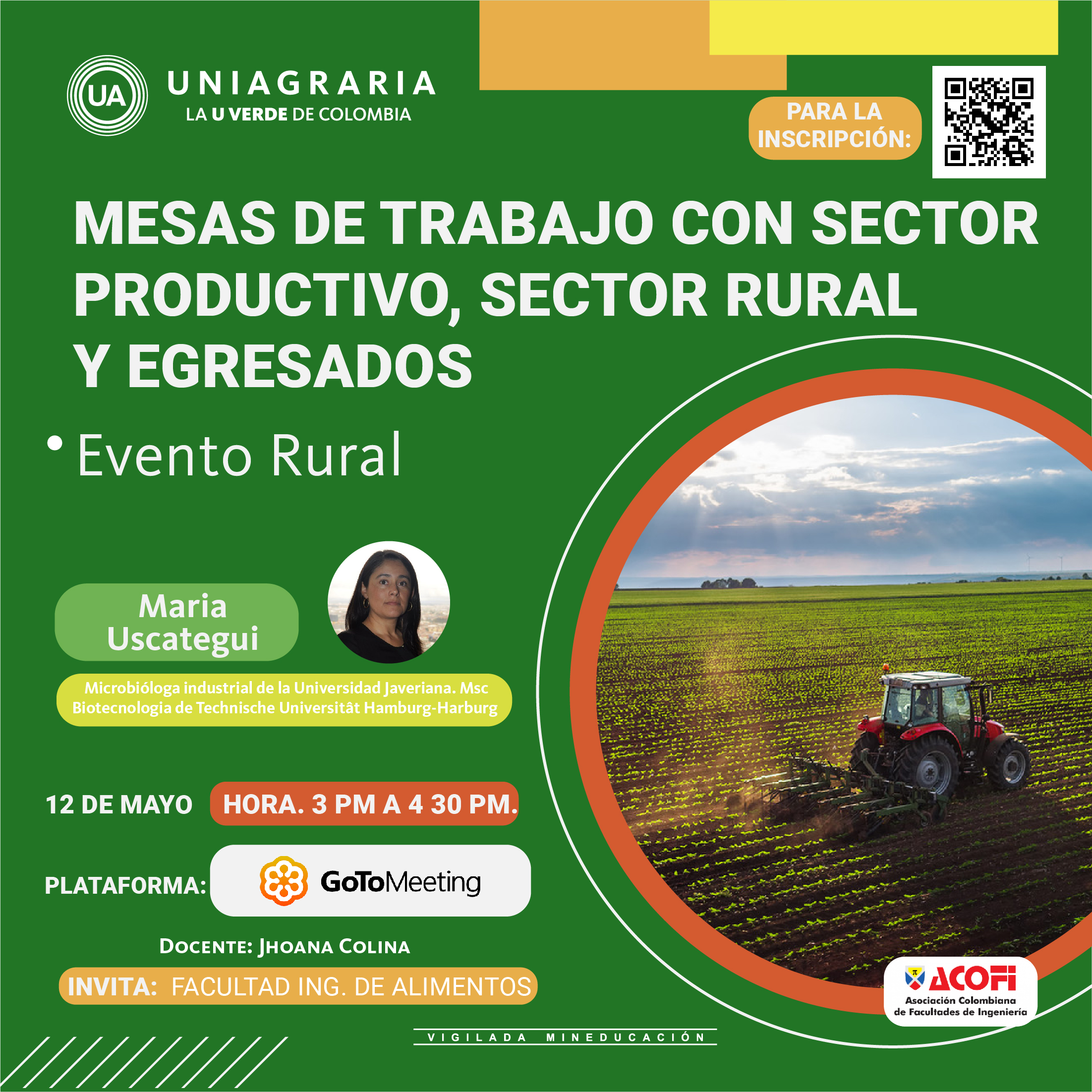 Mesas de trabajo con sector productivo, sector rural y egresados