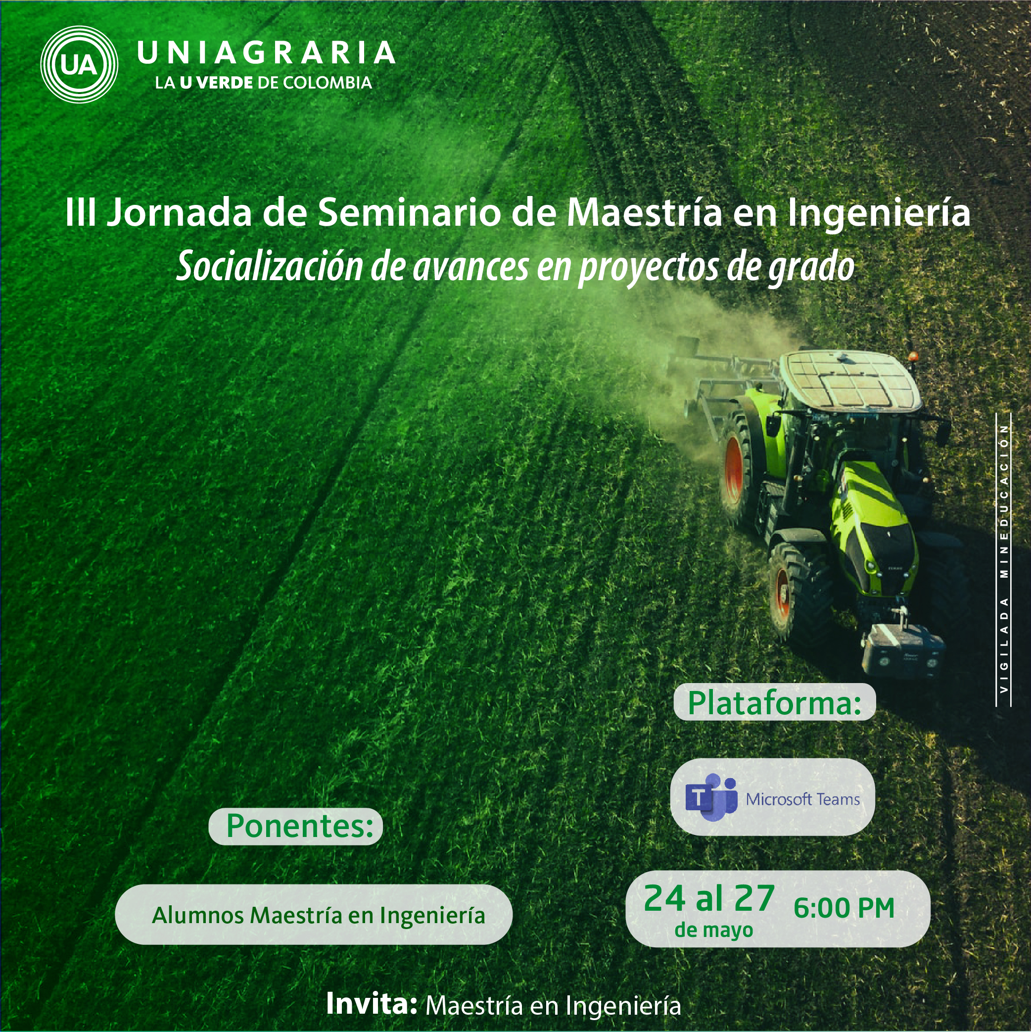 III Jornada de Seminario de Maestría en Ingeniería – Socialización de avances en proyectos de grado