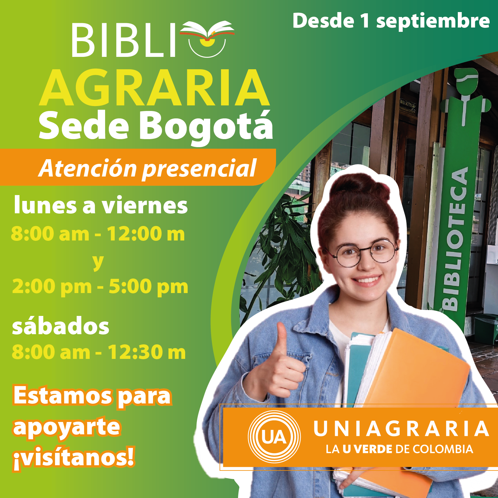 BIBLIOAGRARIA Sede Bogotá: Atención presencial