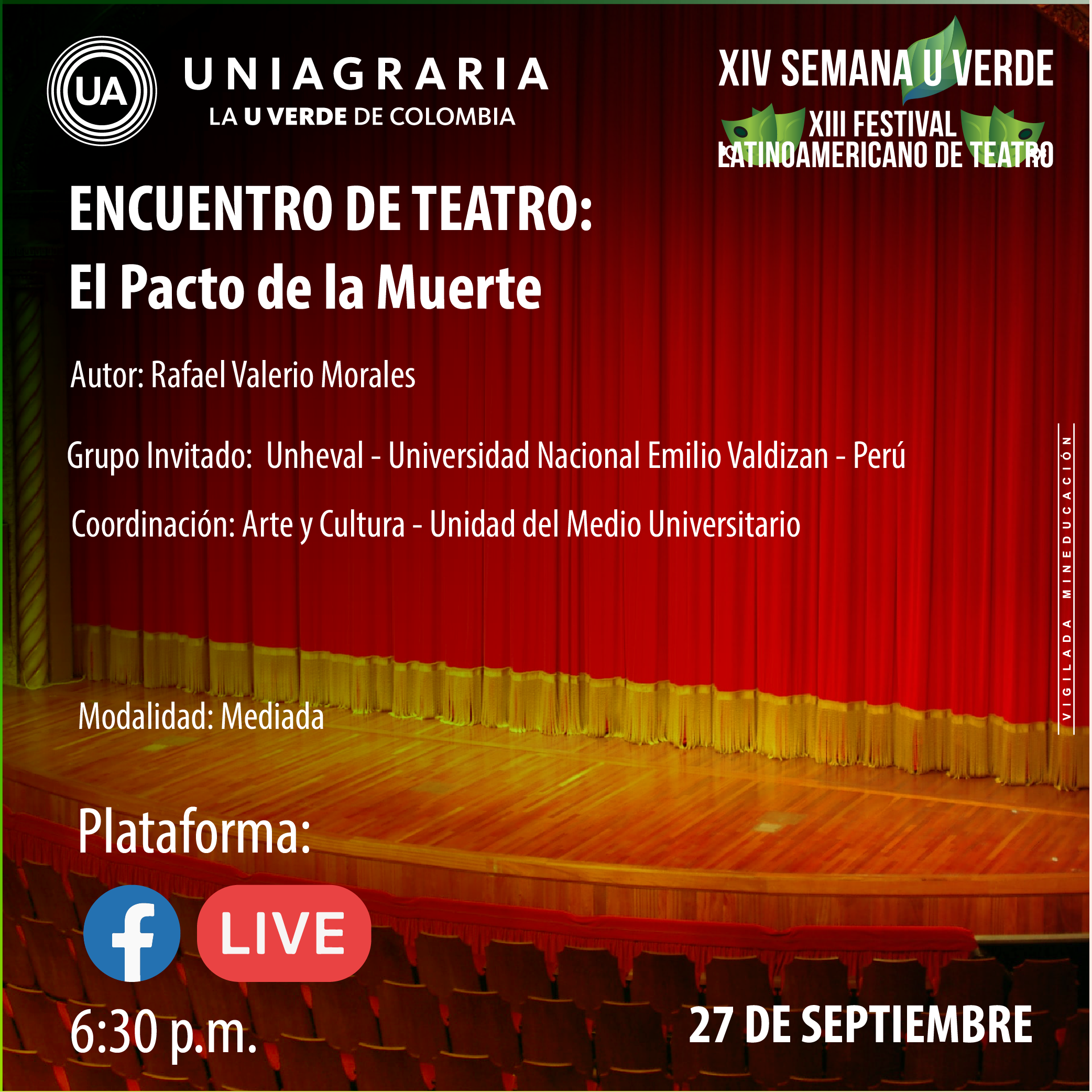 XIV Semana U Verde: Encuentro de teatro, “El pacto de la muerte”