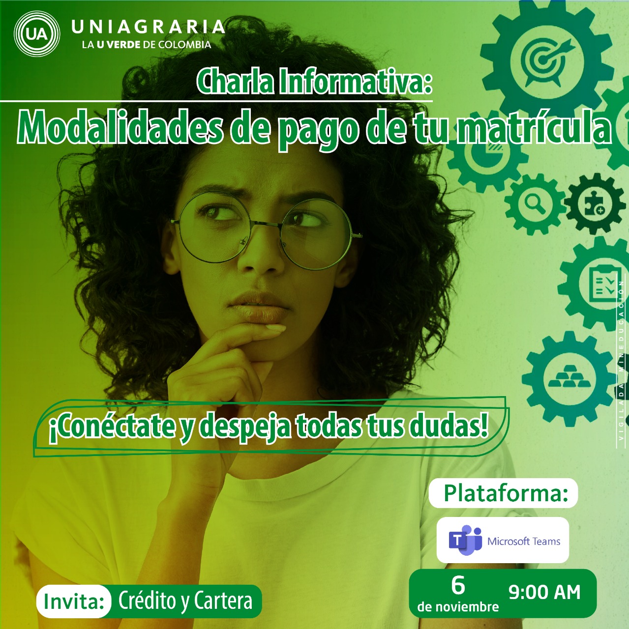 Charla informativa: Modalidades de pago de tu matrícula