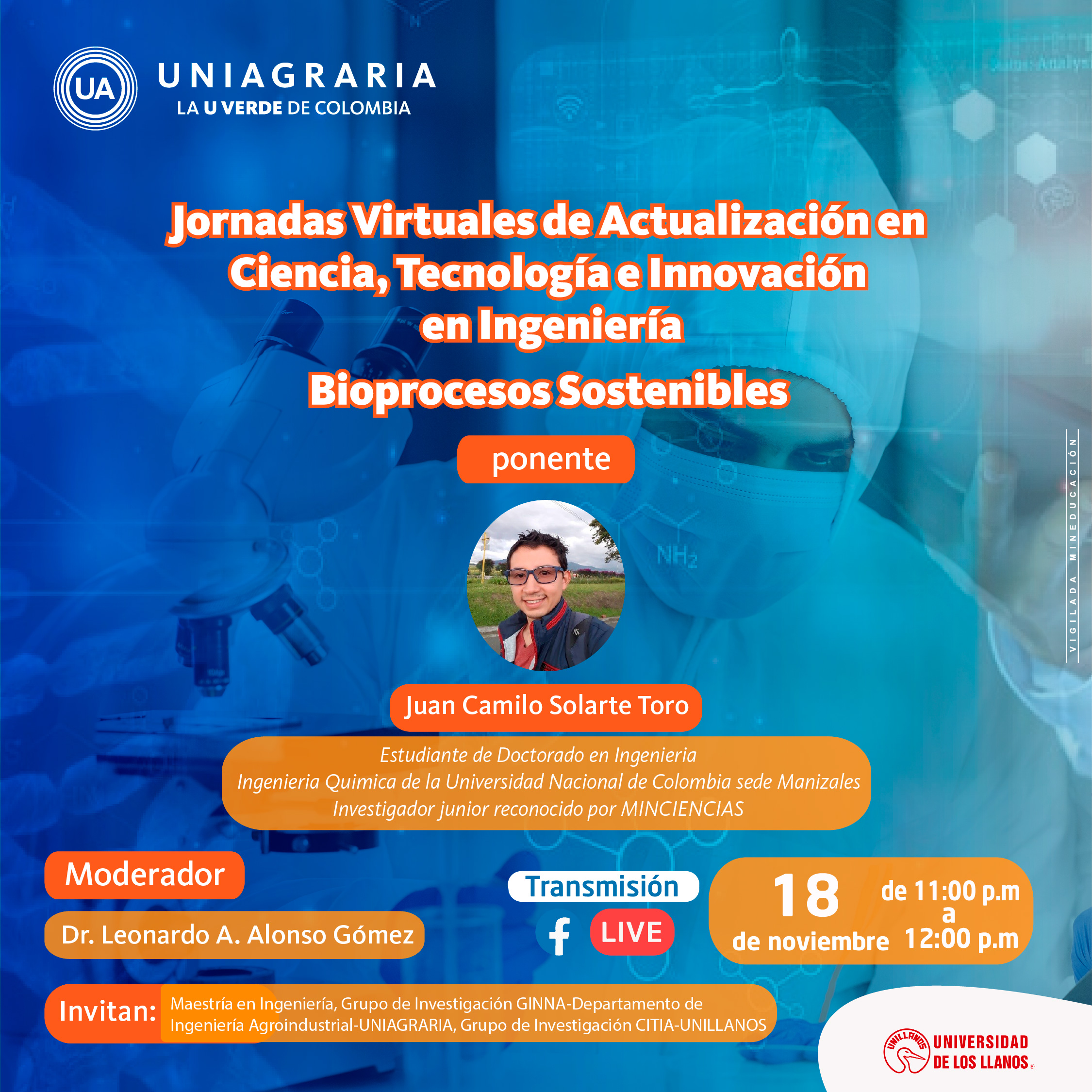 Bioprocesos sostenibles: Jornadas virtuales de actualización en ciencia, Tecnología e Innovación en Ingeniería