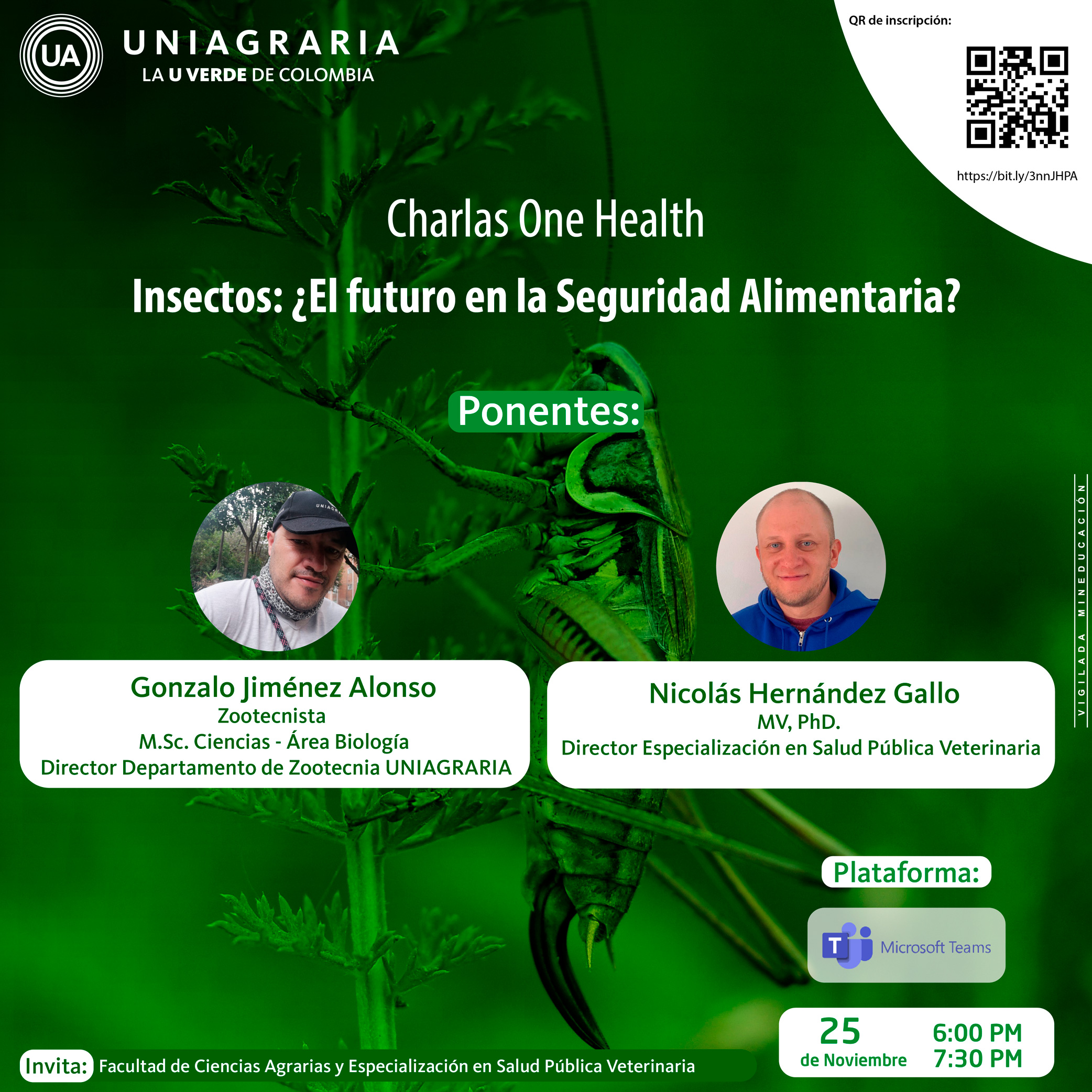 Charlas One Health: Insectos ¿El futuro en la seguridad alimentaria?