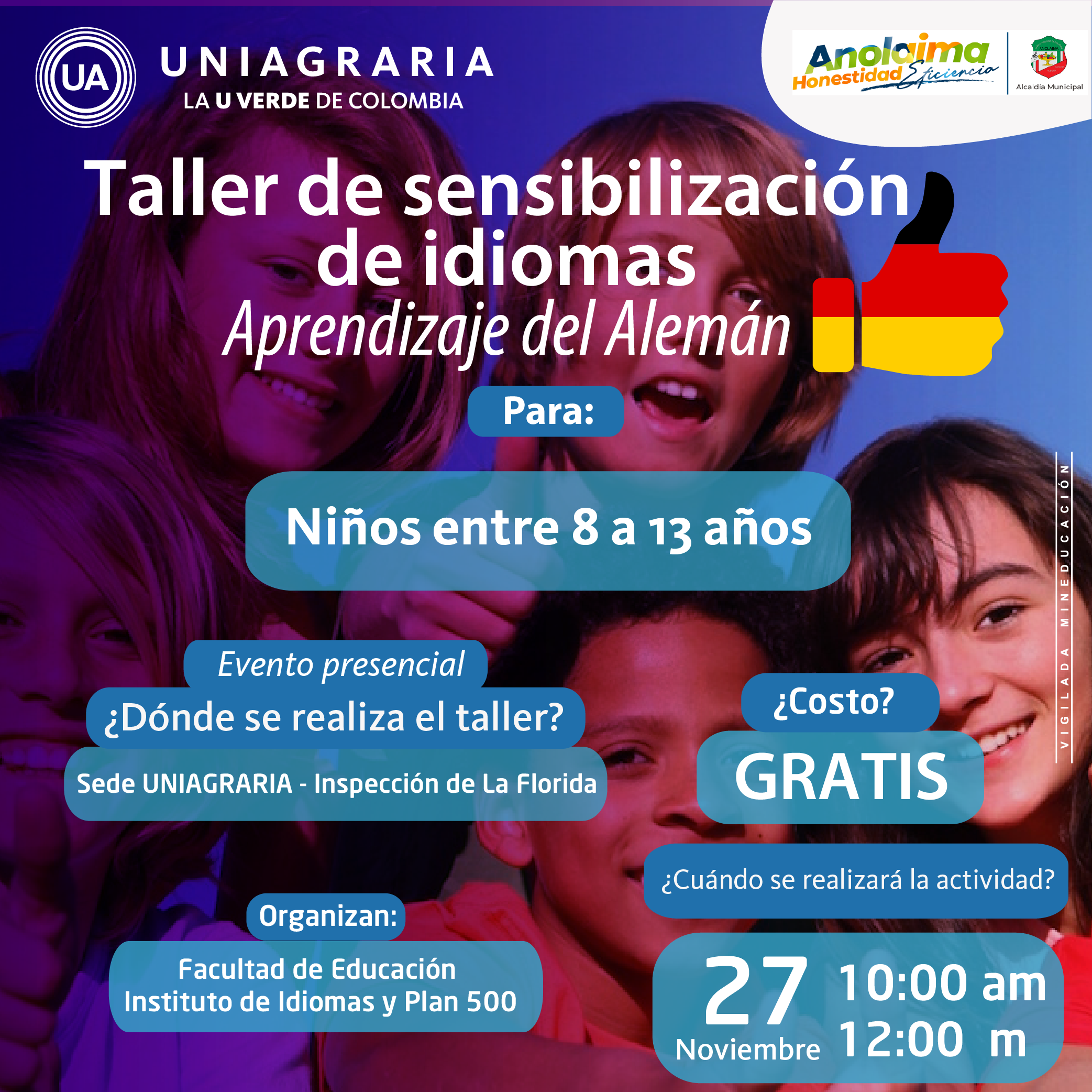 Taller de sensibilización de idiomas – Aprendizaje del Alemán