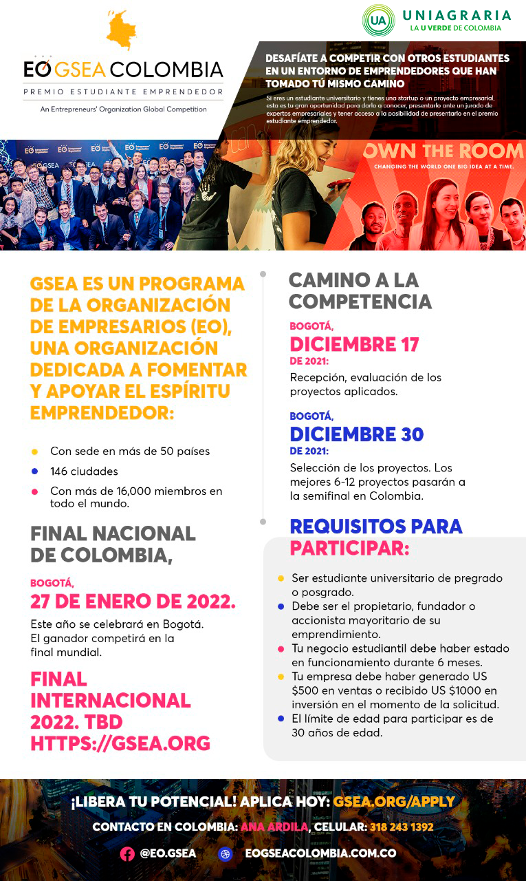 Premio Estudiante Emprendedor 2021 de GSEA Colombia