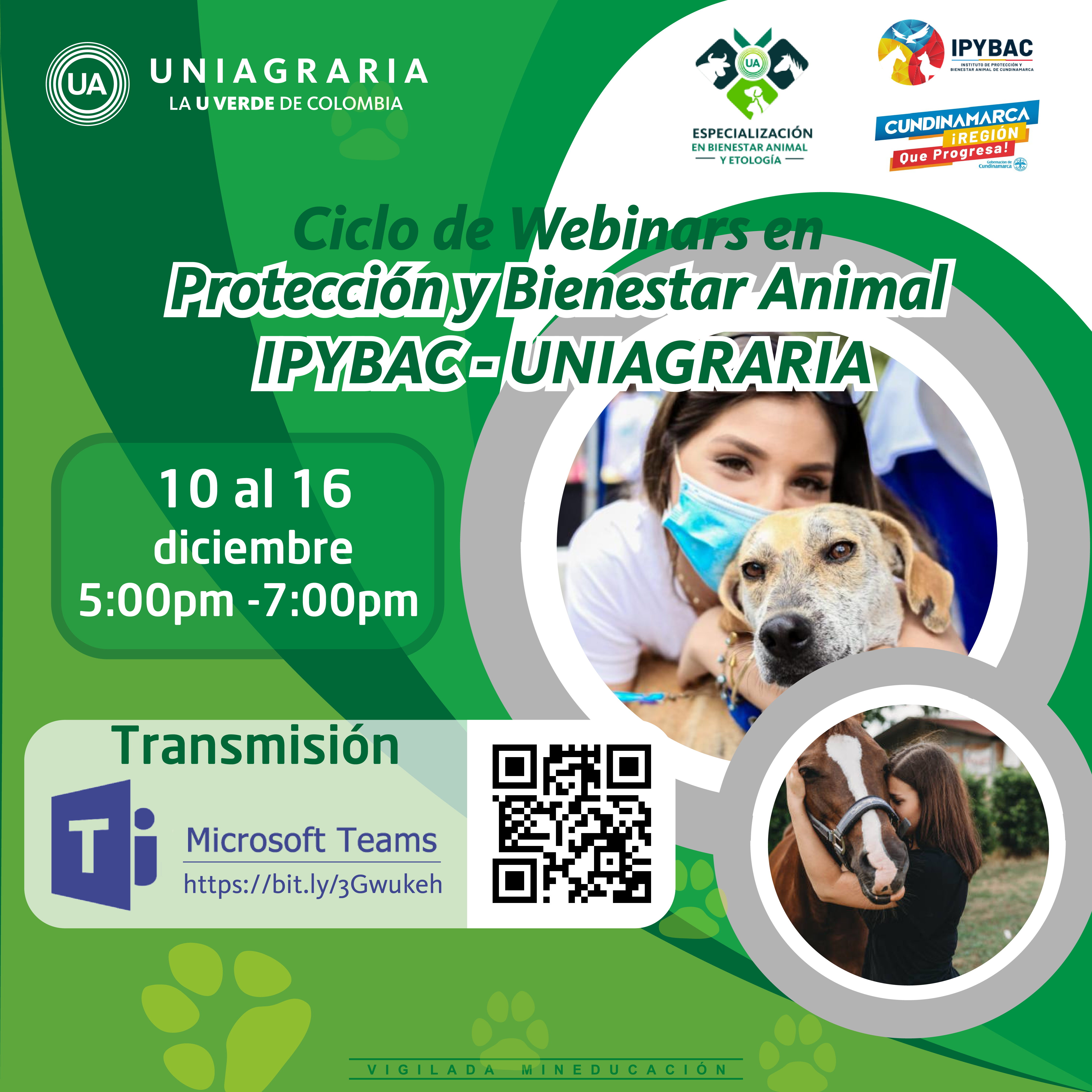 Ciclo de Webinars en Protección y Bienestar Animal IPYBAC – UNIAGRARIA