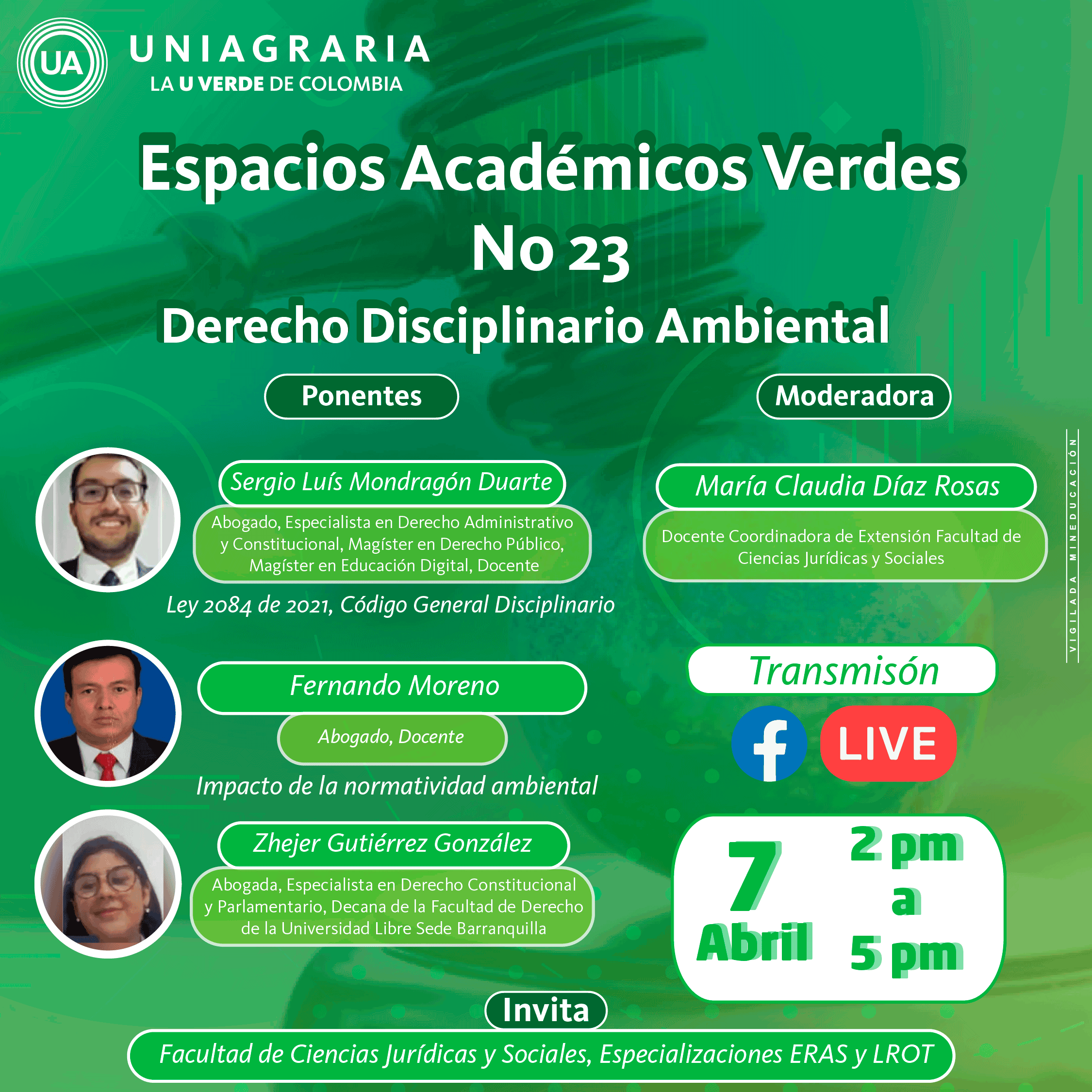 Espacios Académicos Verdes: Derecho Disciplinario Ambiental