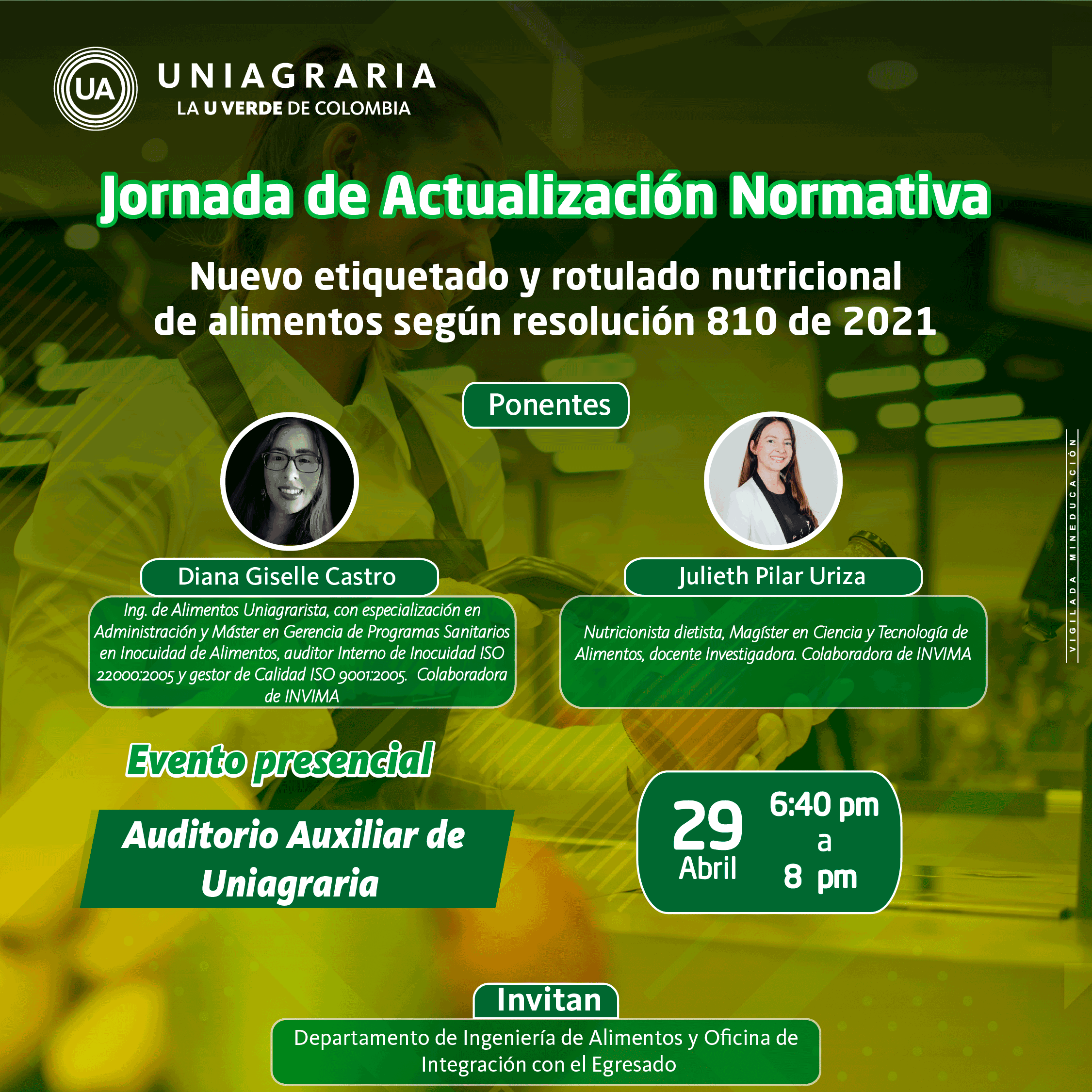 Jornada de Actualización normativa: nuevo etiquetado y rotulado nutricional resolución 810 de 2021