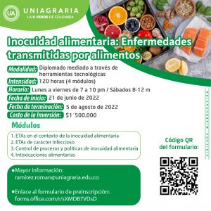 Diplomado en inocuidad alimentaria