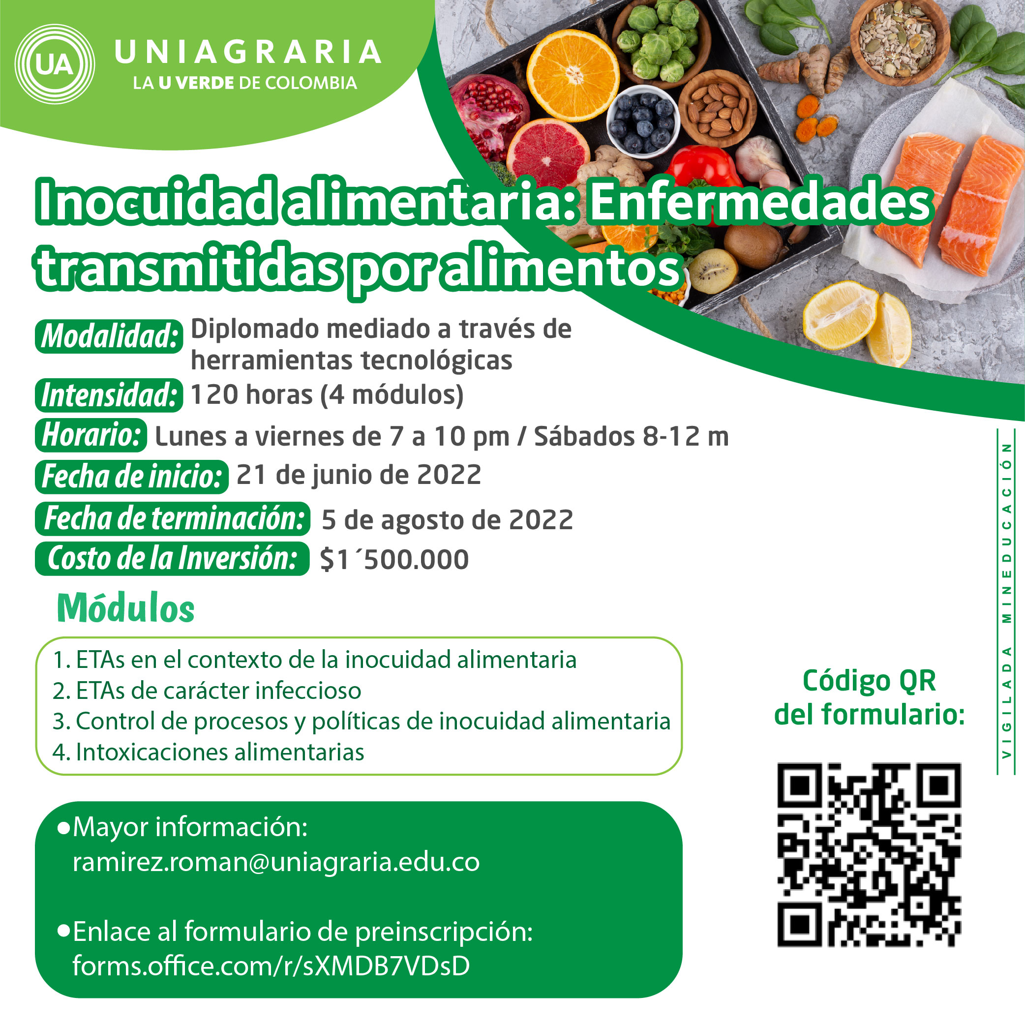 Diplomado en inocuidad alimentaria