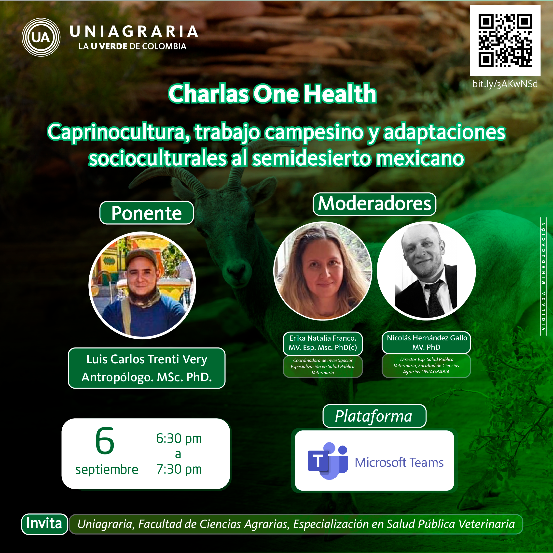 Charlas One Health: Caprinocultura, trabajo campesino y adaptaciones socioculturales al semidesierto mexicano