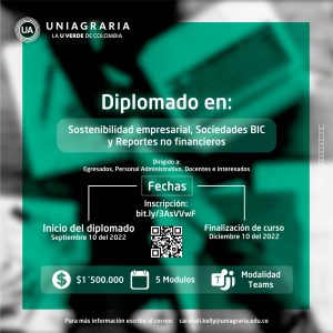 Diplomado en: Sostenibilidad empresarial, Sociedades BIC y Reportes no financieros