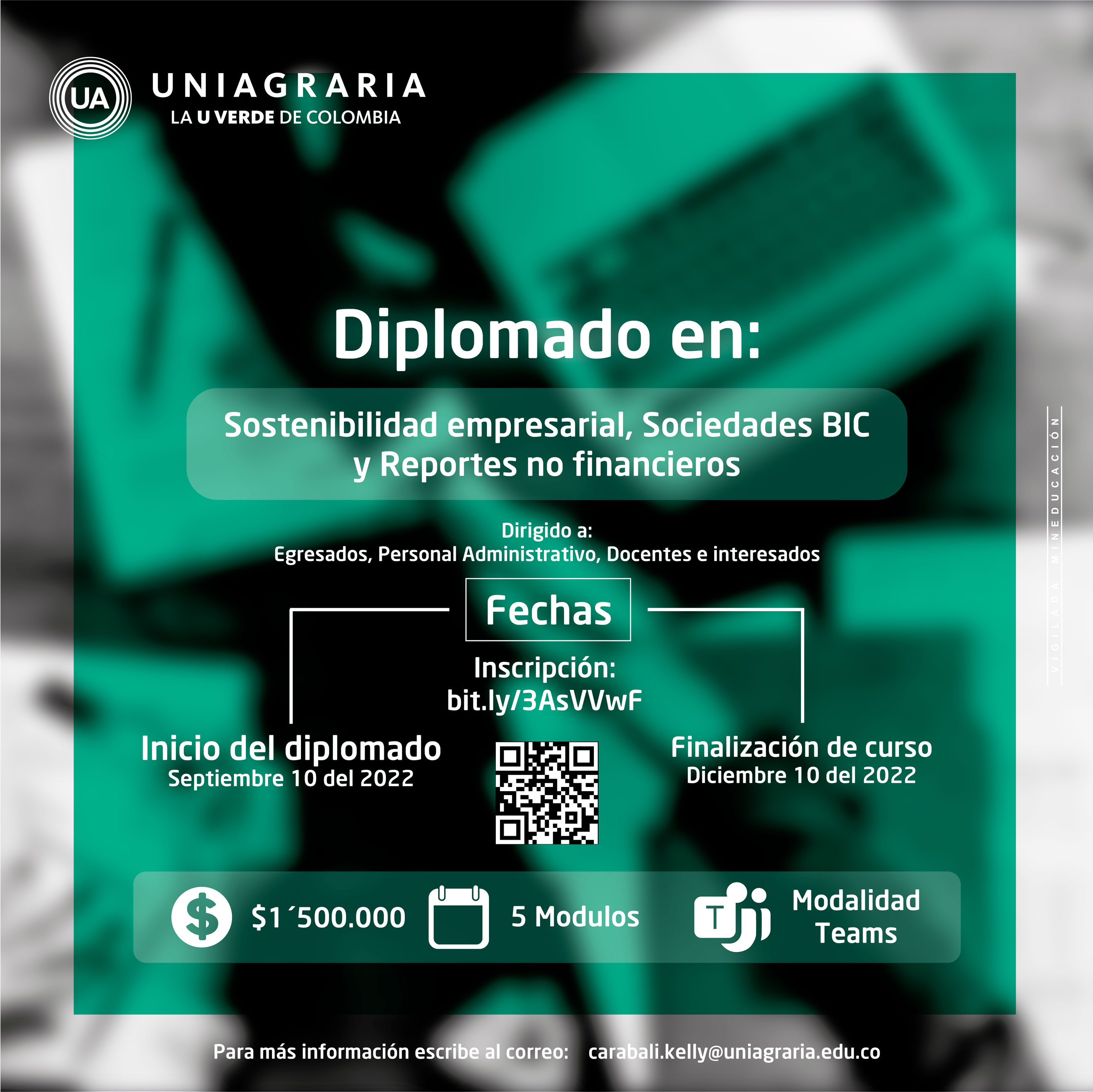 Diplomado en: Sostenibilidad empresarial, Sociedades BIC y Reportes no financieros