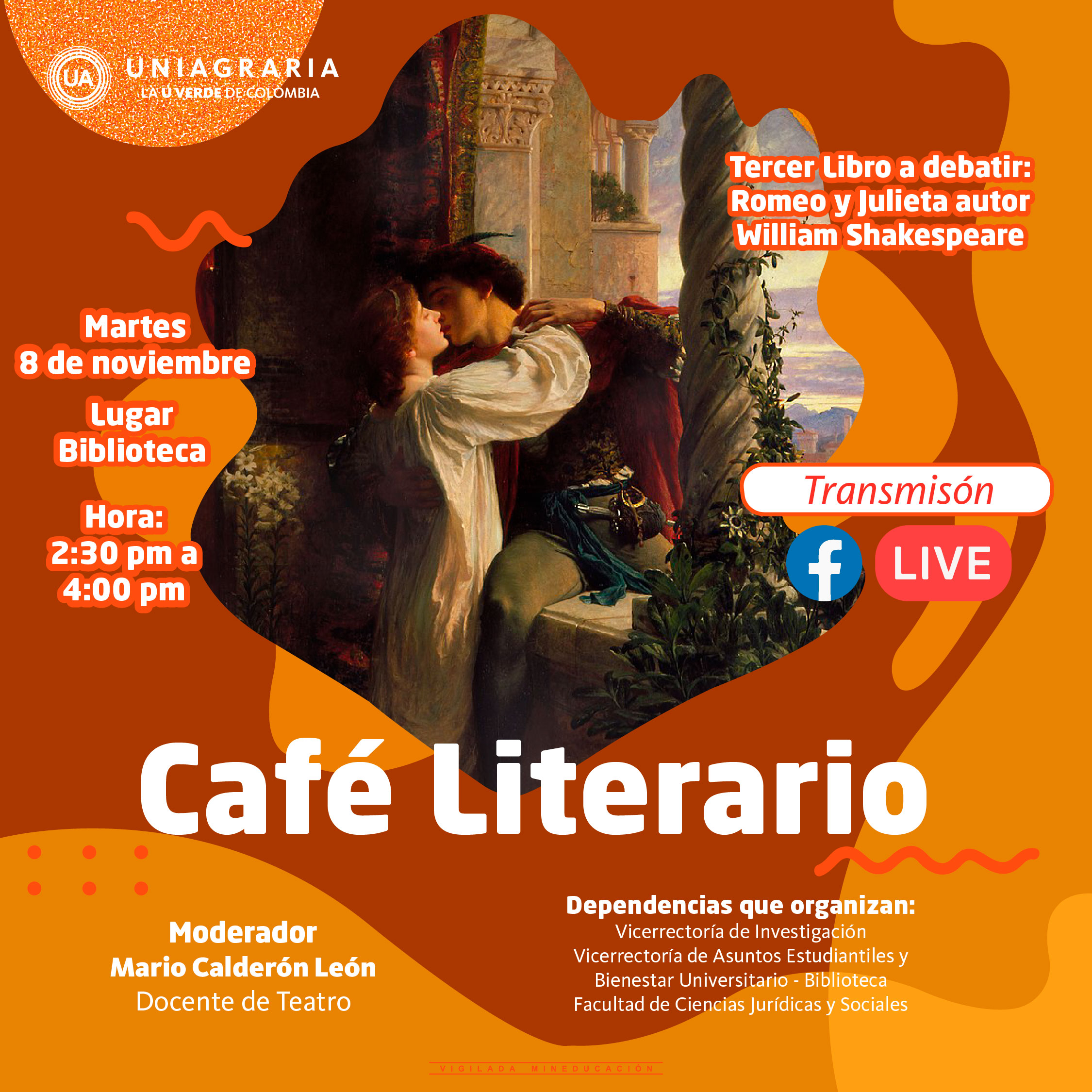 Café literario: Romeo y Julieta – Autor William Shakespeare