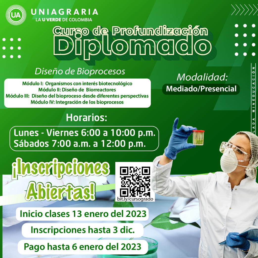 Curso de profundización Diplomado en Diseño de Bioprocesos