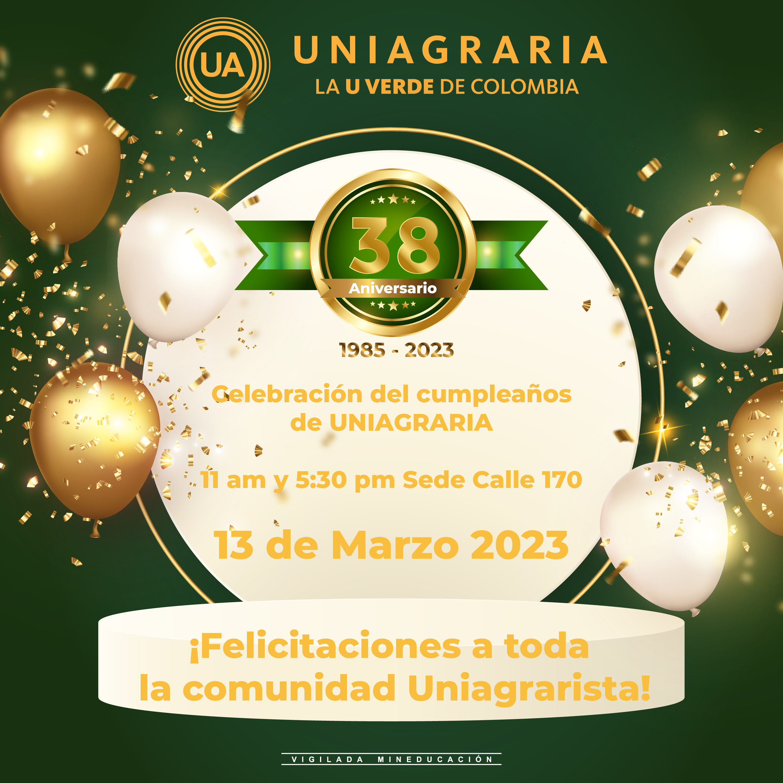 Celebración del cumpleaños de UNIAGRARIA