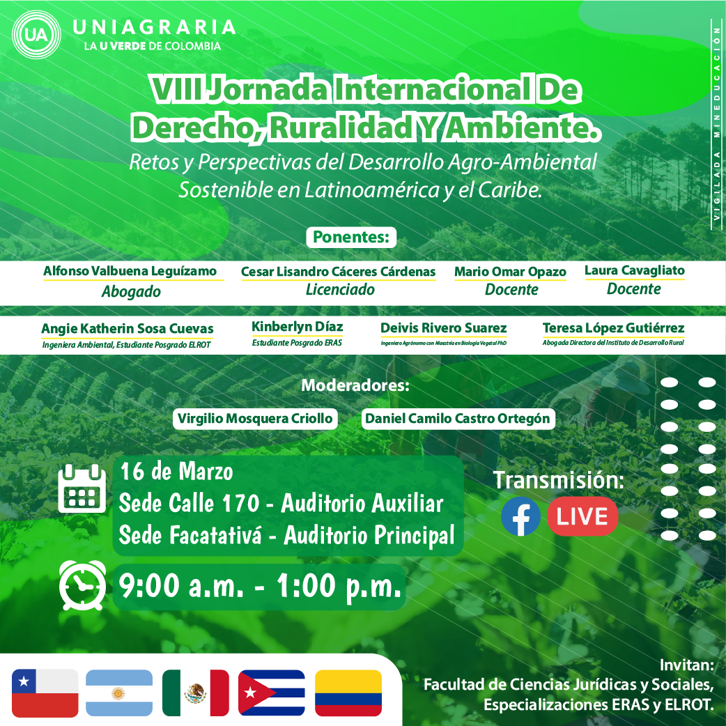 VIII Jornada internacional de Derecho, Ruralidad y Ambiente