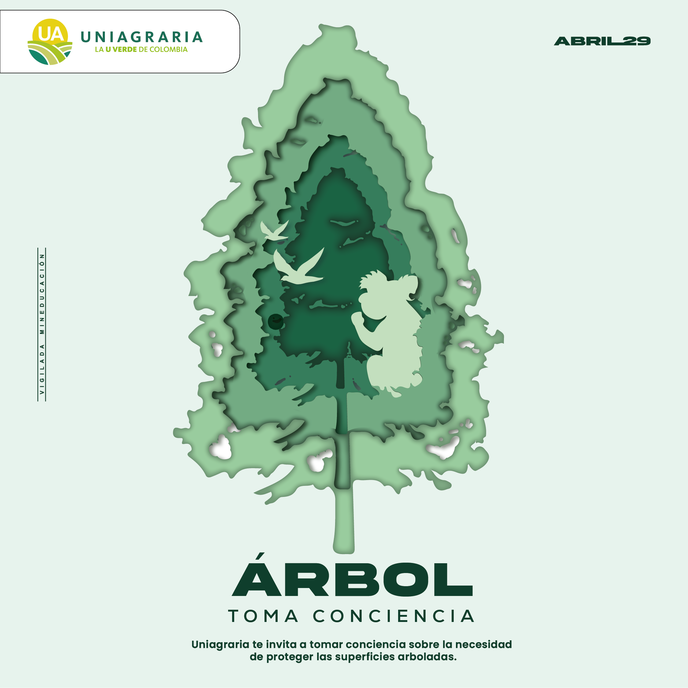 Uniagraria te invita a tomar conciencia en el día del Árbol