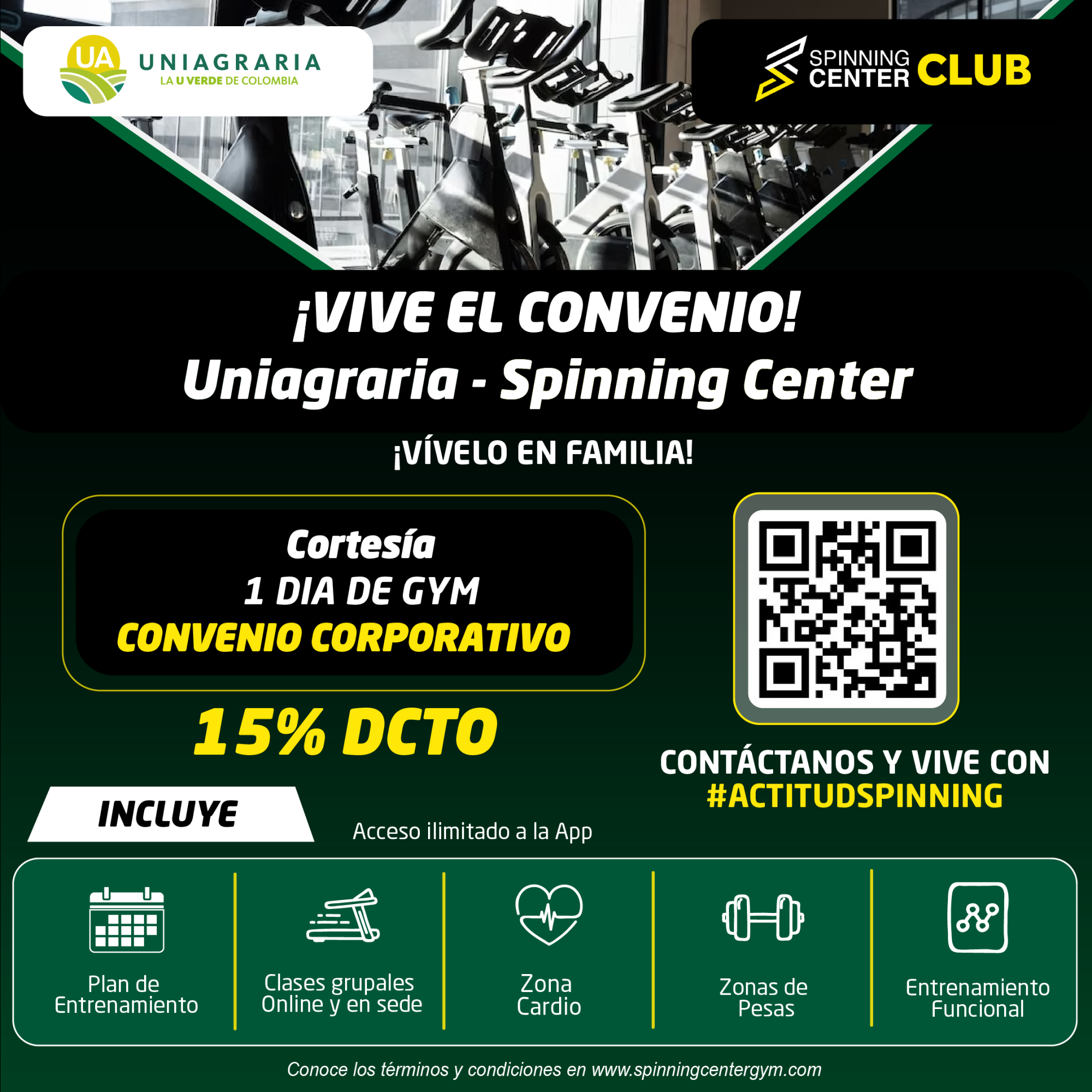 Uniagraria – Spinning Center ¡Vívelo en Familia!