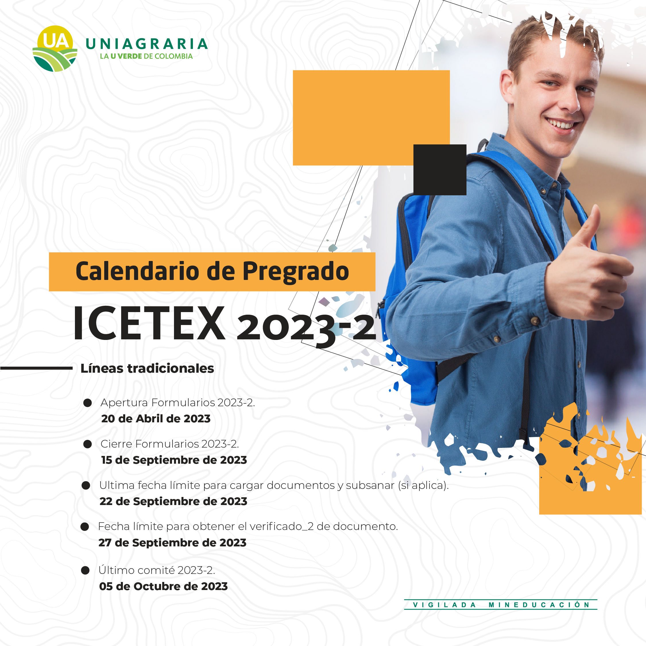 Calendario de Pregrado ICETEX 2023-2