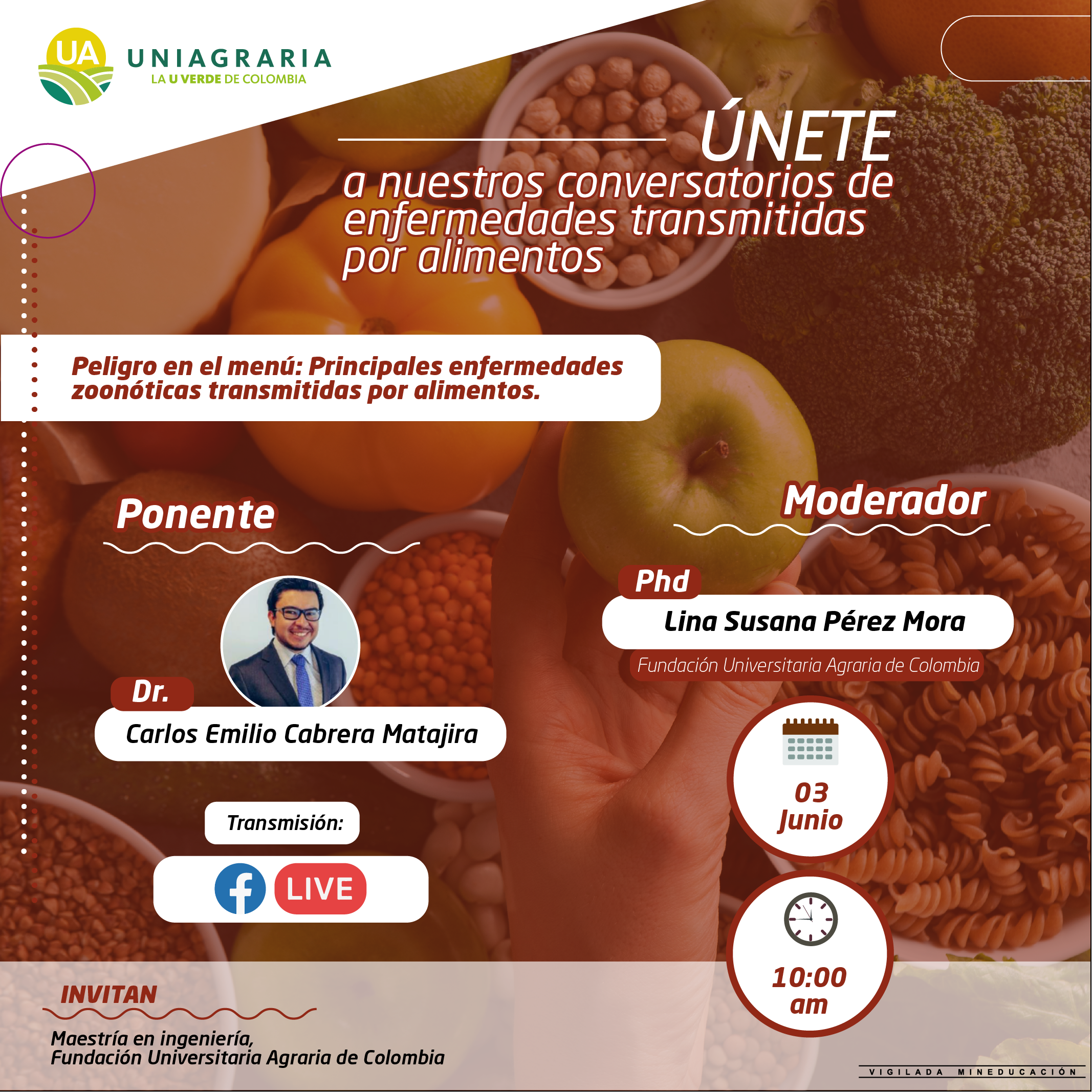 Conversatorio enfermedades transmitidas por alimentos: Peligro en el menú – Principales enfermedades zoonóticas transmitidas por alimentos