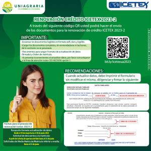 Renovación crédito ICETEX 2023-2
