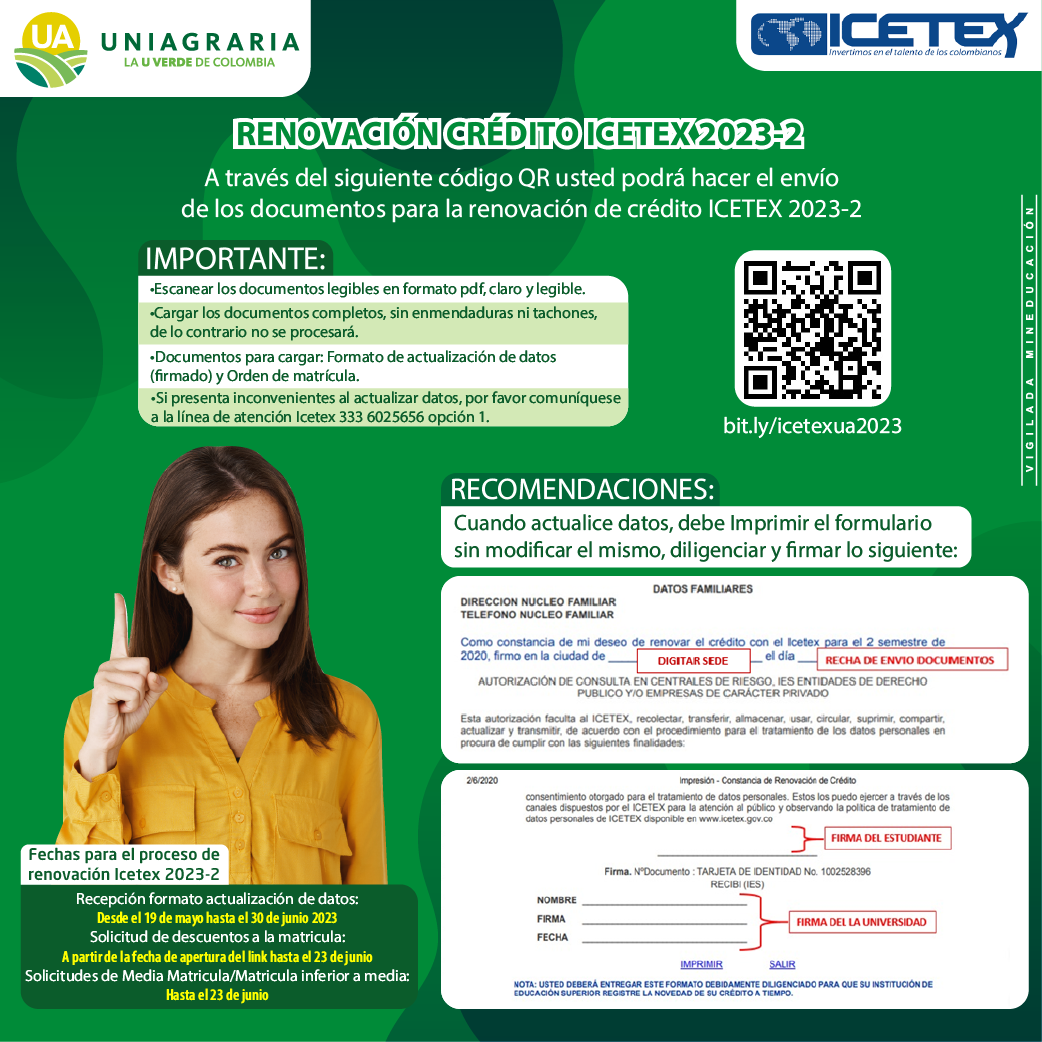 Renovación crédito ICETEX 2023-2
