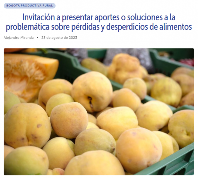 Reducción de Pérdidas y Desperdicios de Alimentos