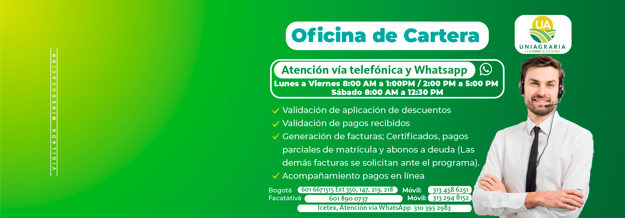 Banner Oficina de Cartera Whatsapp